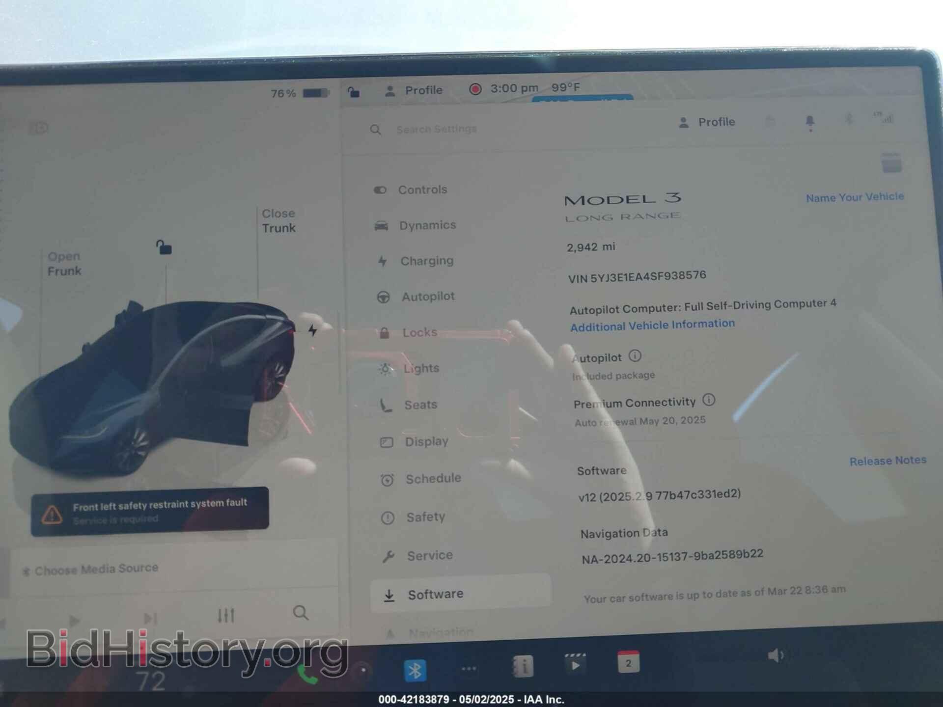 2025 TESLA MODEL 3 - VIN: 5YJ3E1EA4SF938576 - Фото 7