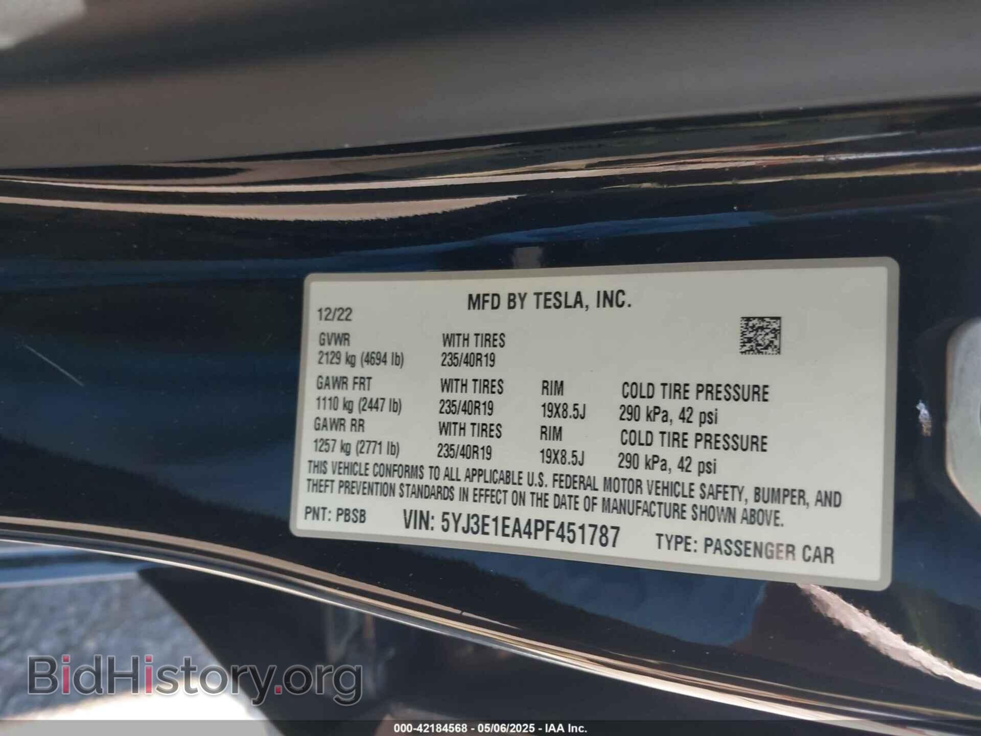2023 TESLA MODEL 3 - VIN: 5YJ3E1EA4PF451787 - Фото 9