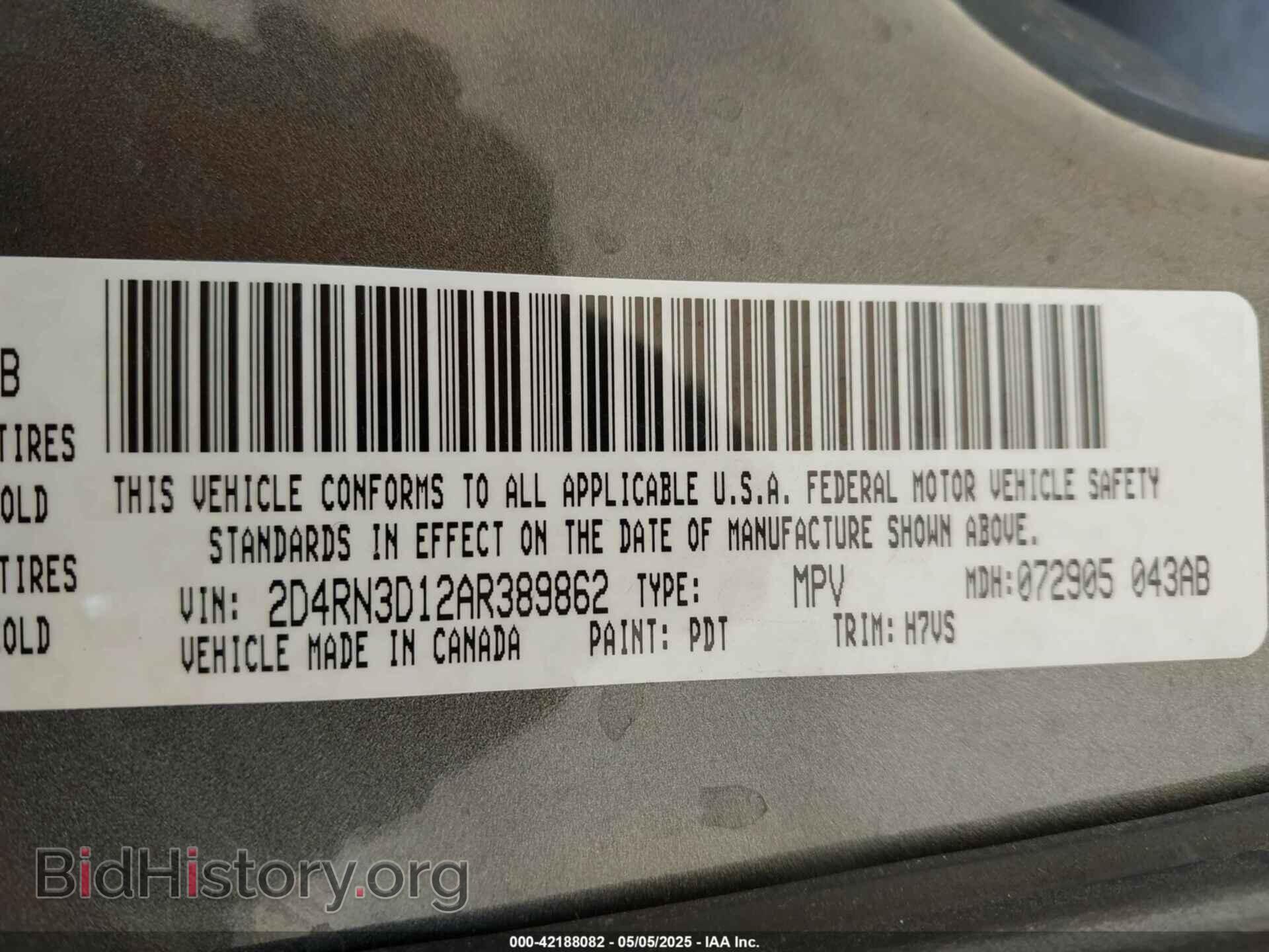 2010 DODGE GRAND CARAVAN - VIN: 2D4RN3D12AR389862 - Фото 9