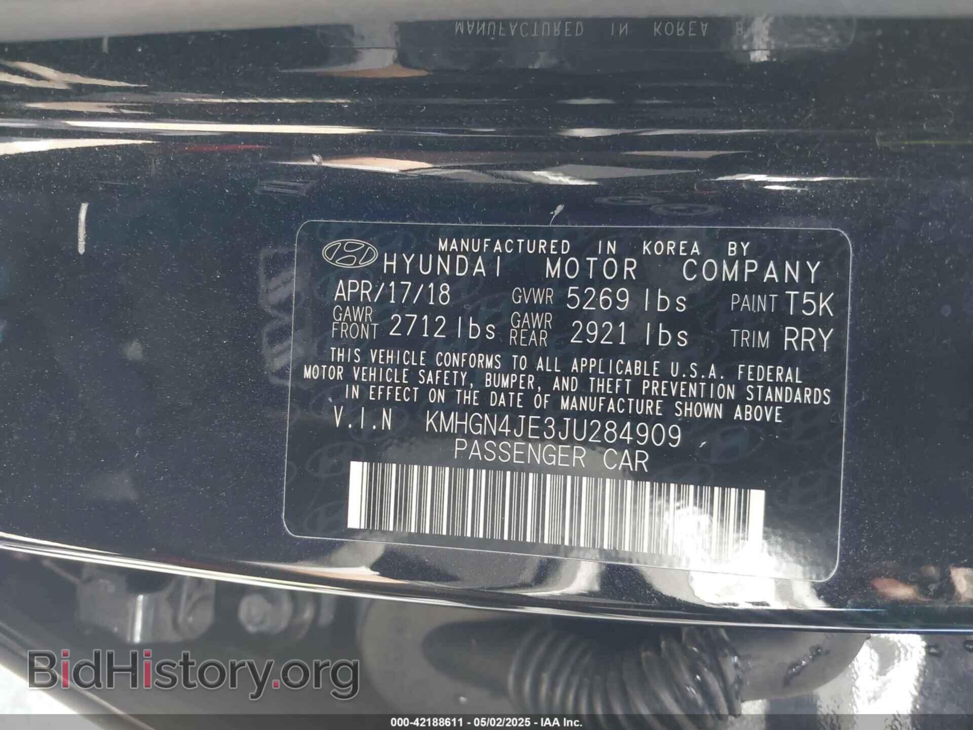 2018 GENESIS G80 - VIN: KMHGN4JE3JU284909 - Фото 9