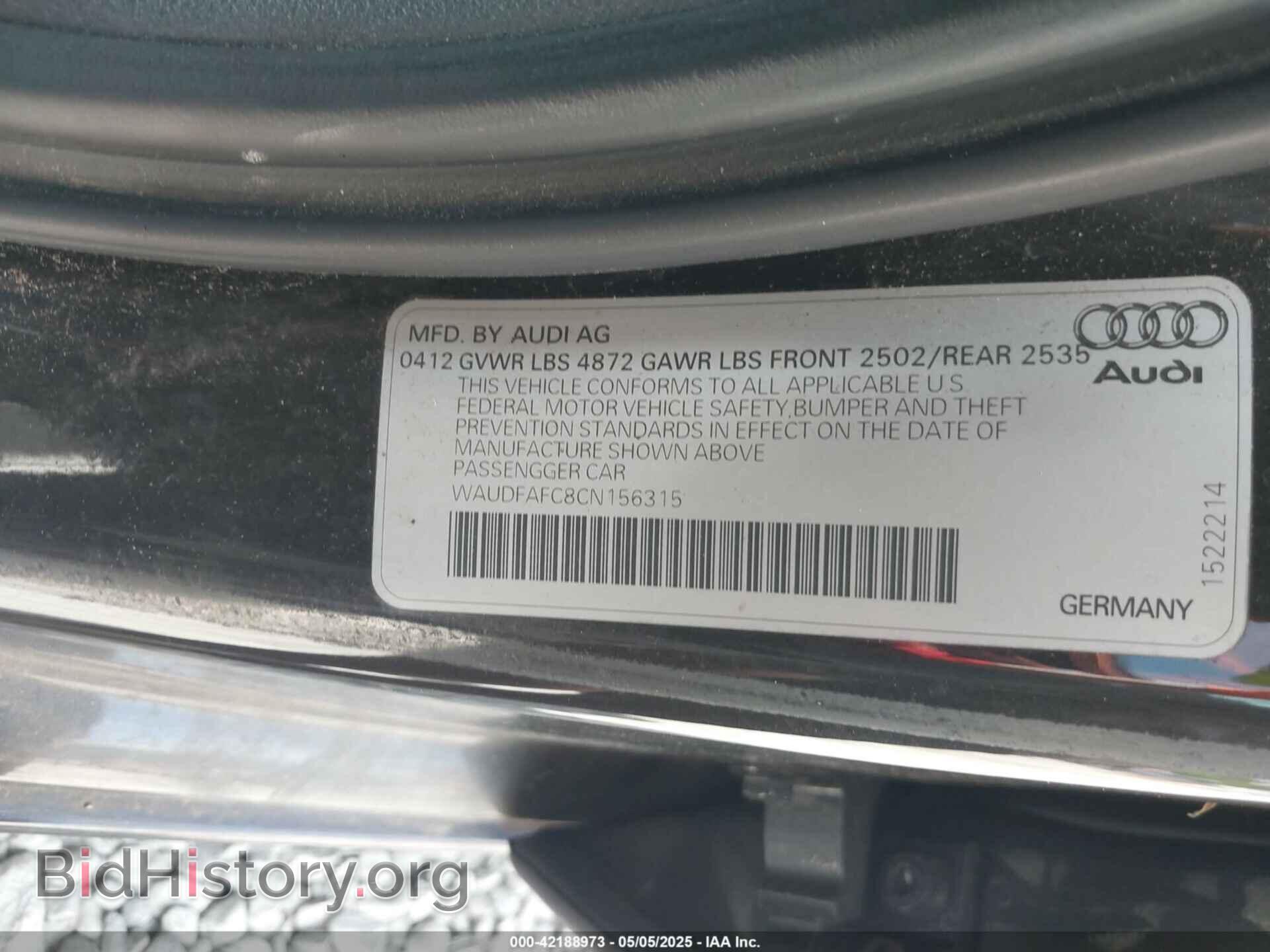 2012 AUDI A6 - VIN: WAUDFAFC8CN156315 - Photo 9