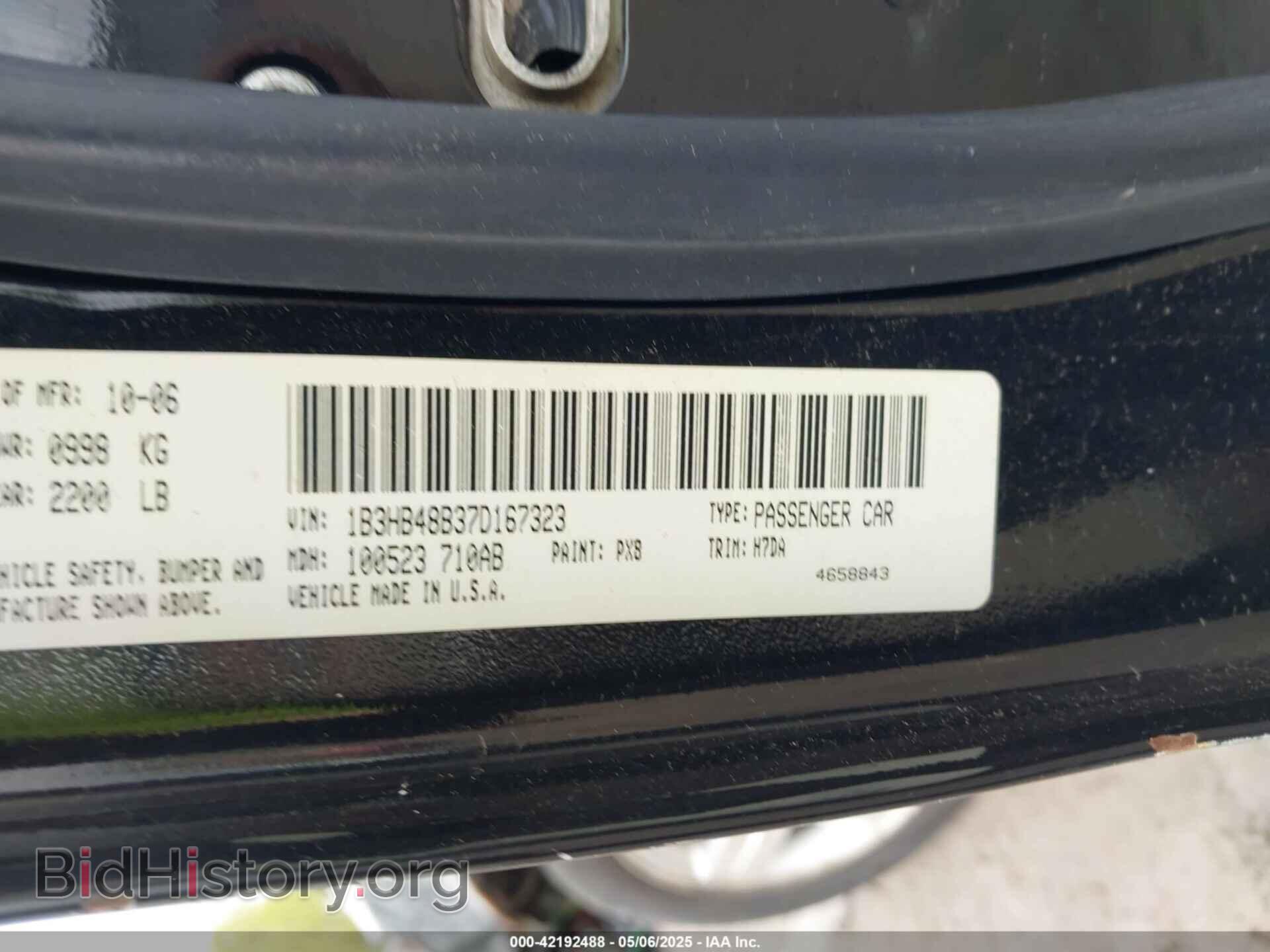 2007 DODGE CALIBER - VIN: 1B3HB48B37D167323 - Photo 9
