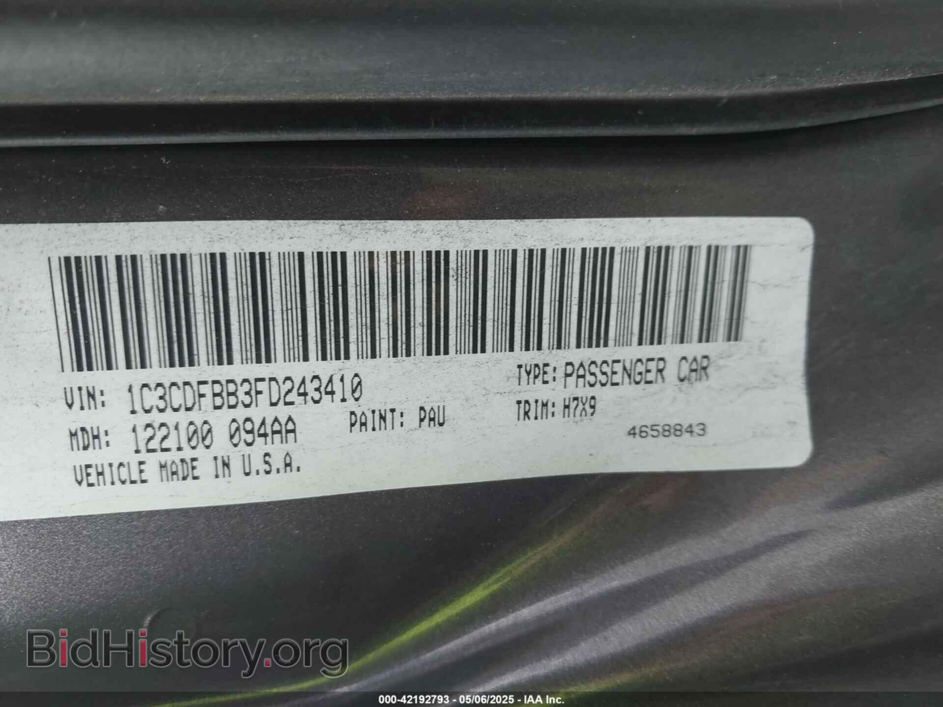 2015 DODGE DART - VIN: 1C3CDFBB3FD243410 - Фото 9
