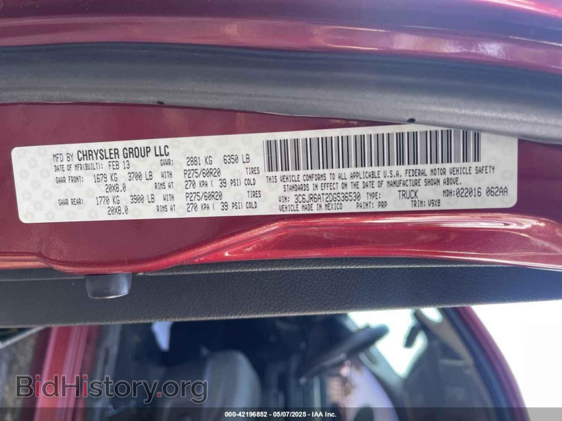 2013 RAM 1500 - VIN: 3C6JR6AT2DG536530 - Фото 9