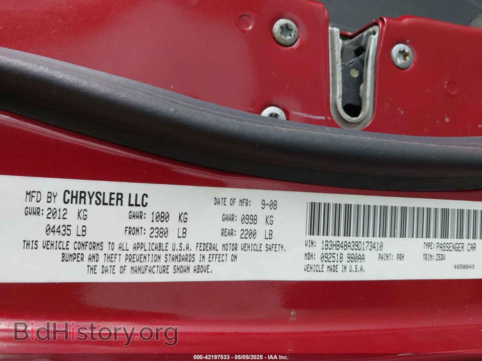 2009 DODGE CALIBER - VIN: 1B3HB48A39D173410 - Photo 9