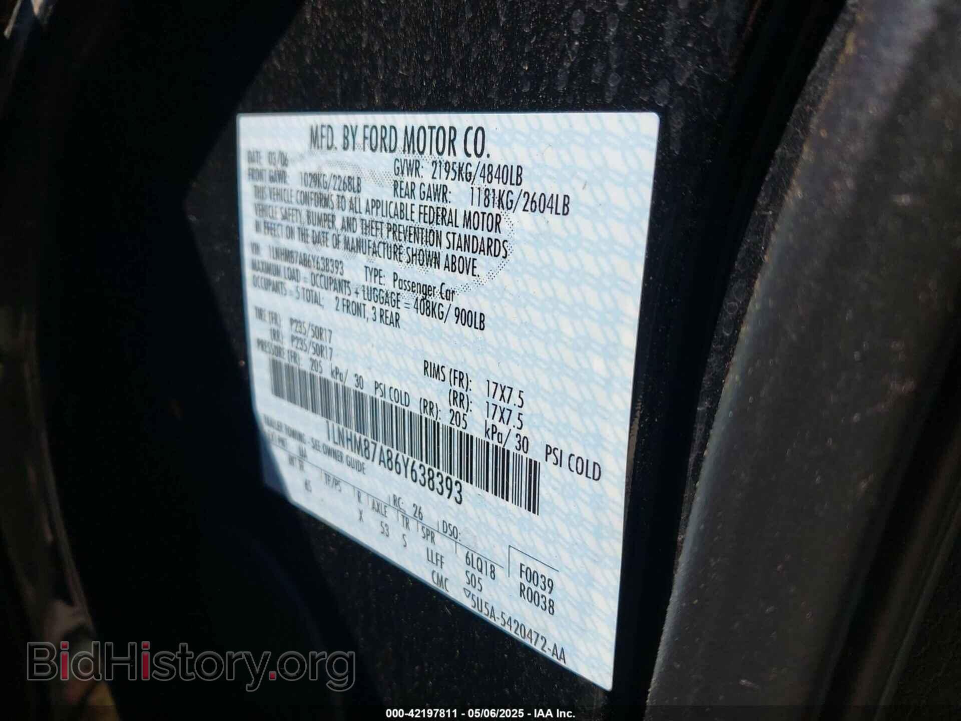 2006 LINCOLN LS - VIN: 1LNHM87A86Y638393 - Фото 9