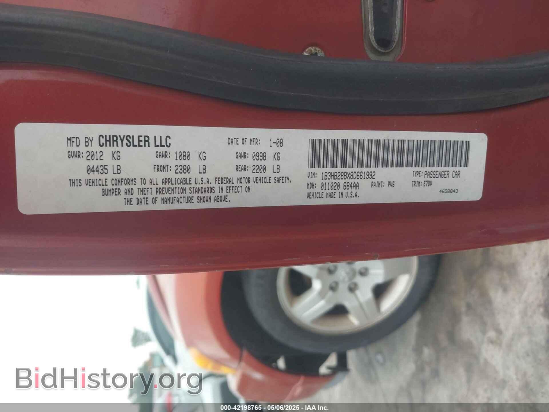 2008 DODGE CALIBER - VIN: 1B3HB28BX8D661992 - Фото 9