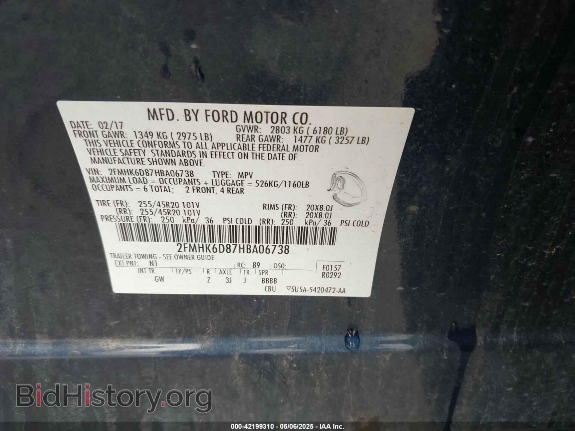 2017 FORD FLEX - VIN: 2FMHK6D87HBA06738 - Photo 9