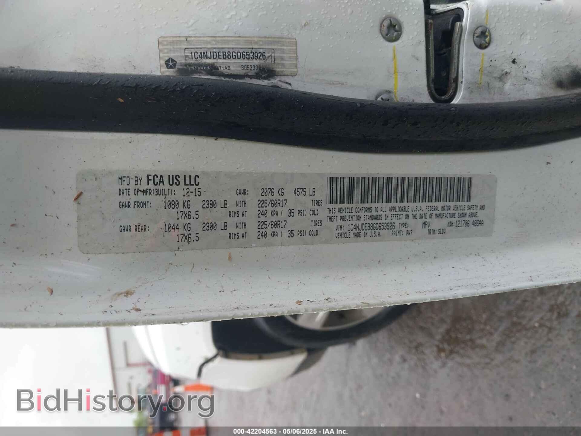 2016 JEEP COMPASS - VIN: 1C4NJDEB8GD653926 - Фото 9