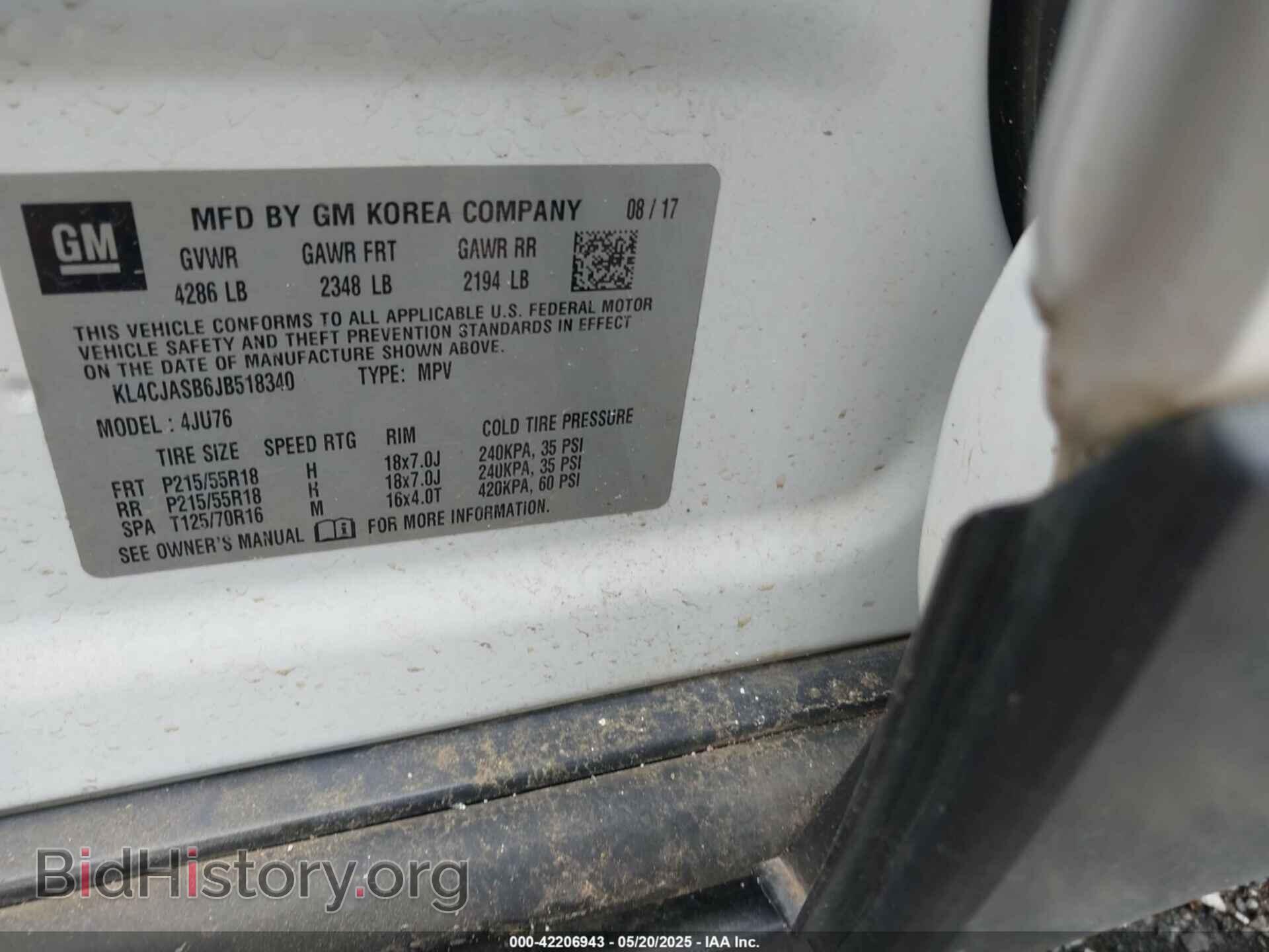 2018 BUICK ENCORE - VIN: KL4CJASB6JB518340 - Фото 9