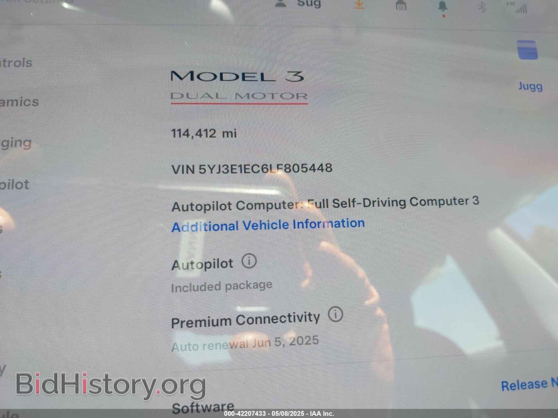 2020 TESLA MODEL 3 - VIN: 5YJ3E1EC6LF805448 - Фото 7