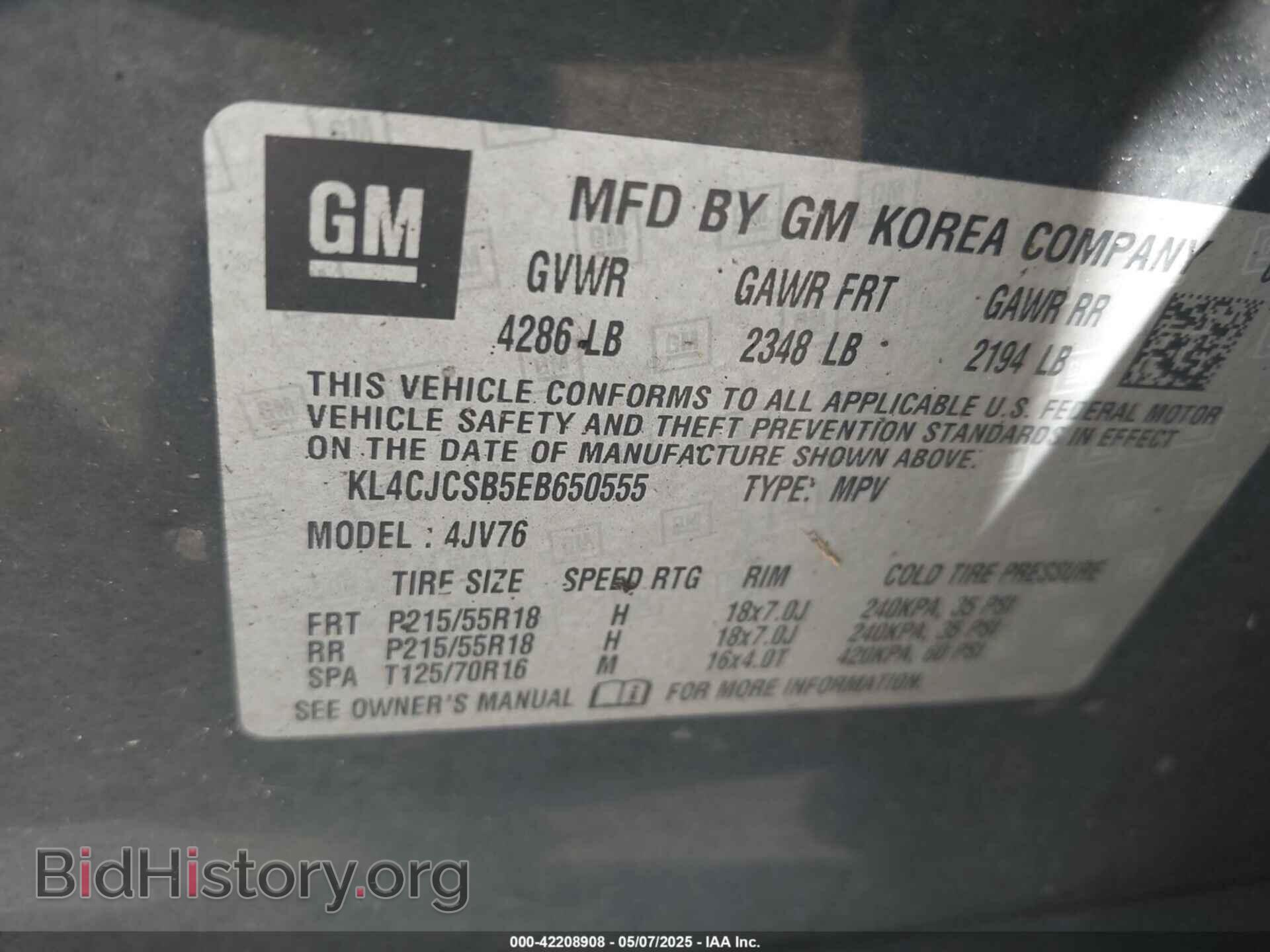 2014 BUICK ENCORE - VIN: KL4CJCSB5EB650555 - Photo 9