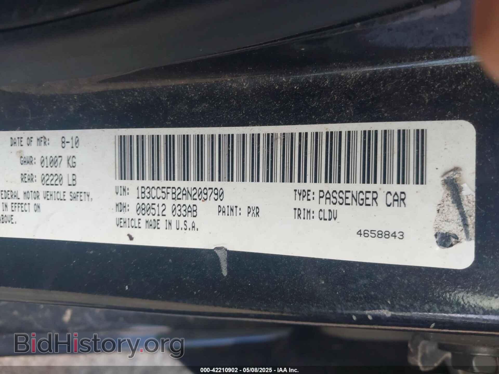 2010 DODGE AVENGER - VIN: 1B3CC5FB2AN209790 - Photo 9