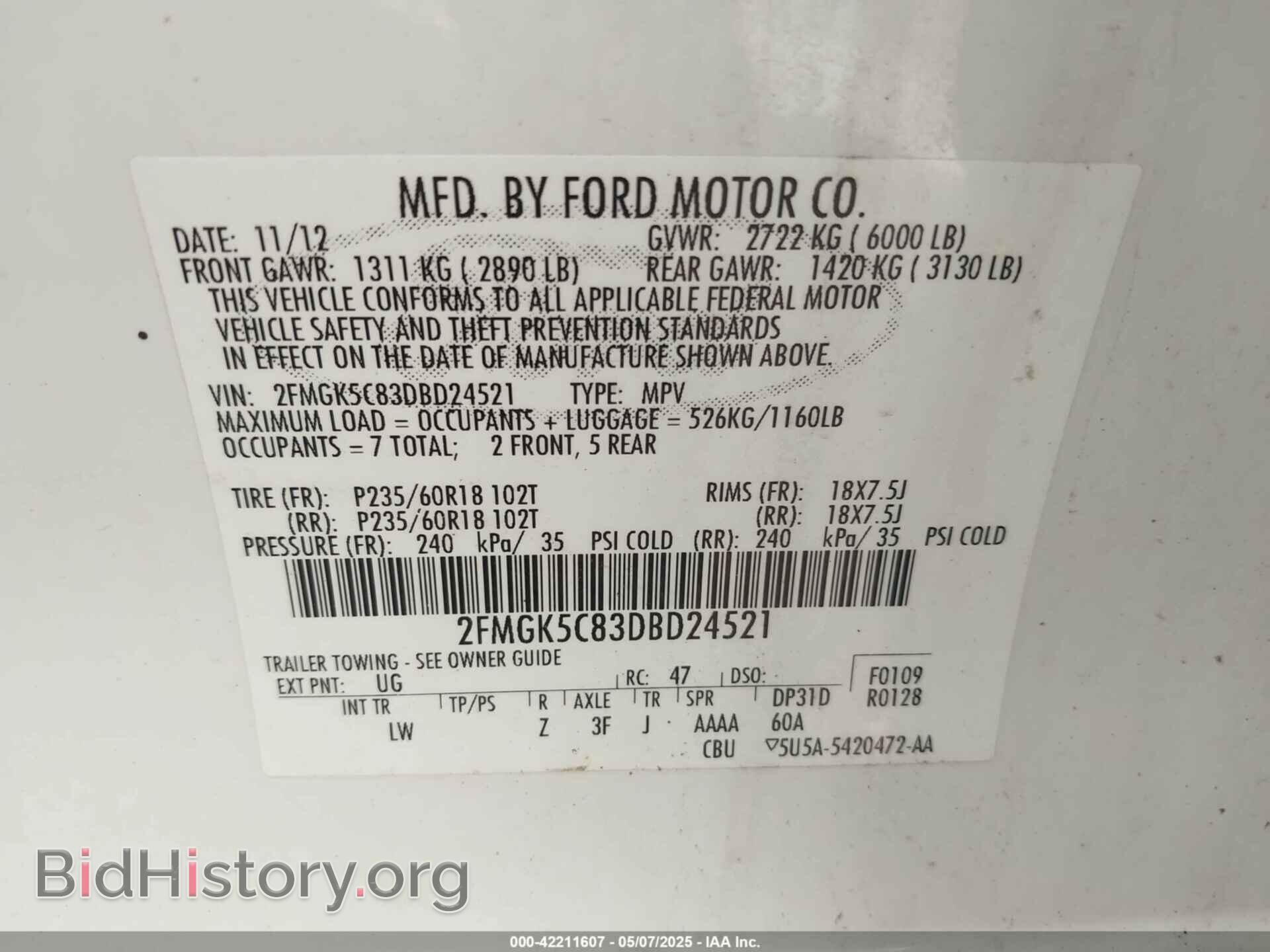 2013 FORD FLEX - VIN: 2FMGK5C83DBD24521 - Photo 9