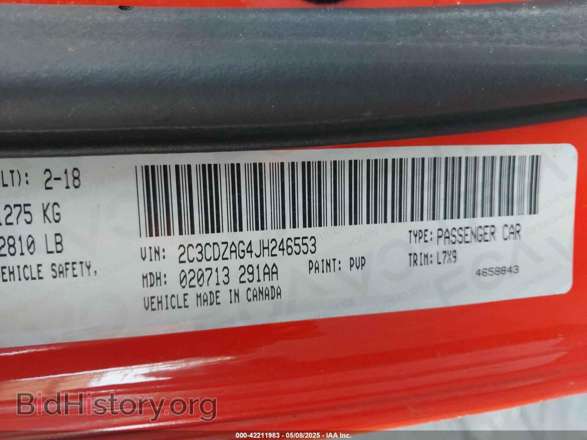 2018 DODGE CHALLENGER - VIN: 2C3CDZAG4JH246553 - Photo 9
