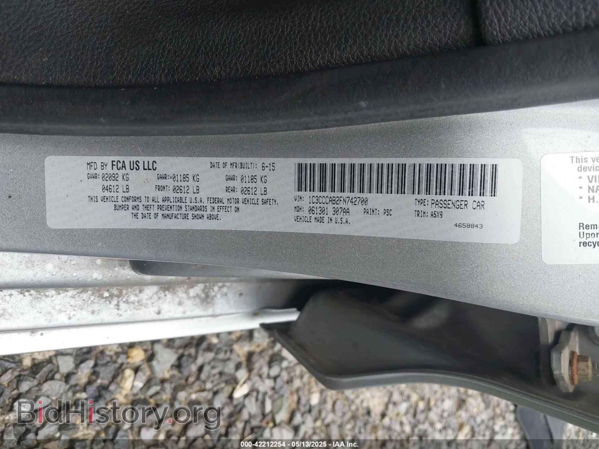 2015 CHRYSLER 200 - VIN: 1C3CCCAB2FN742700 - Фото 9