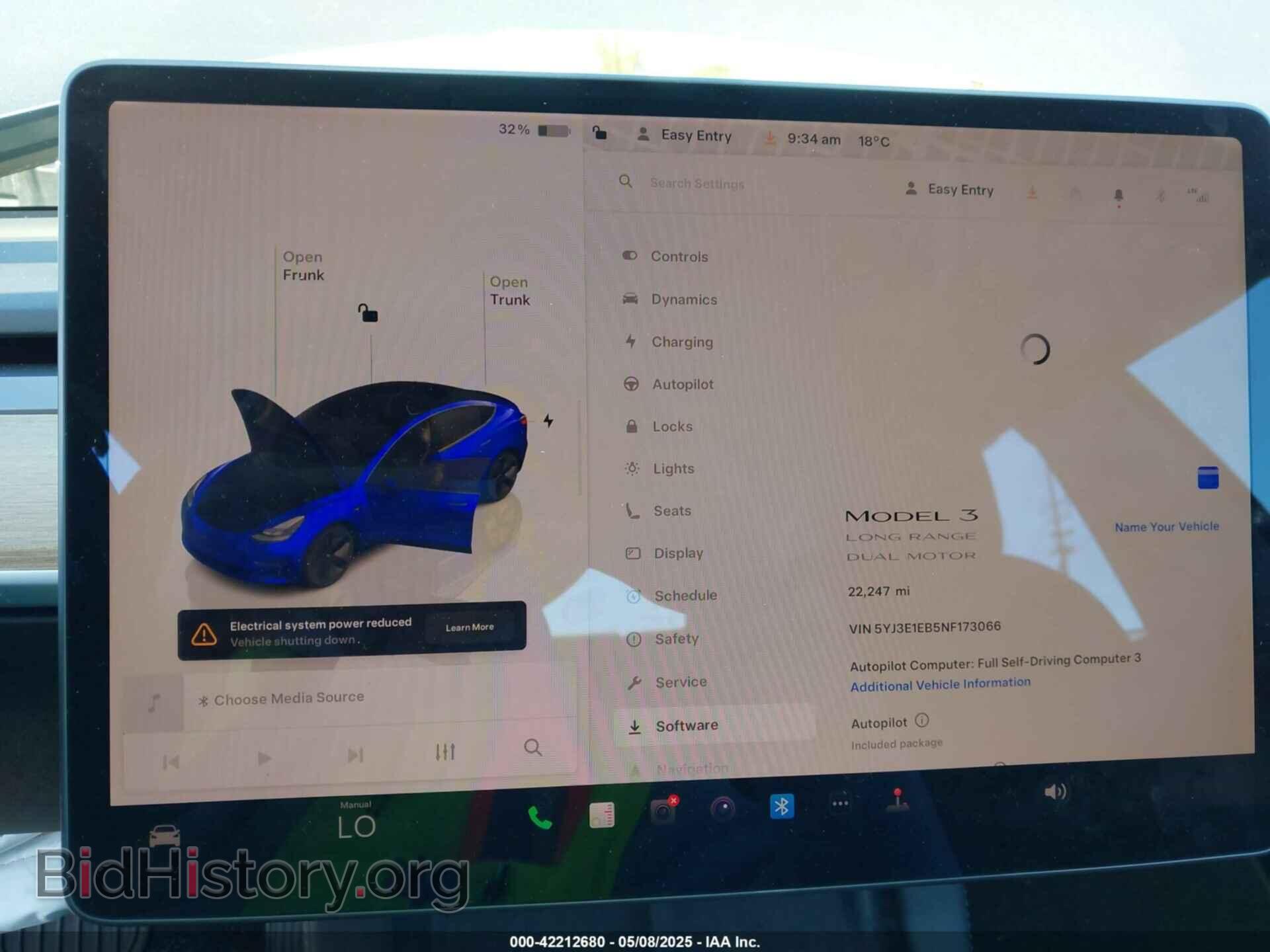 2022 TESLA MODEL 3 - VIN: 5YJ3E1EB5NF173066 - Фото 7