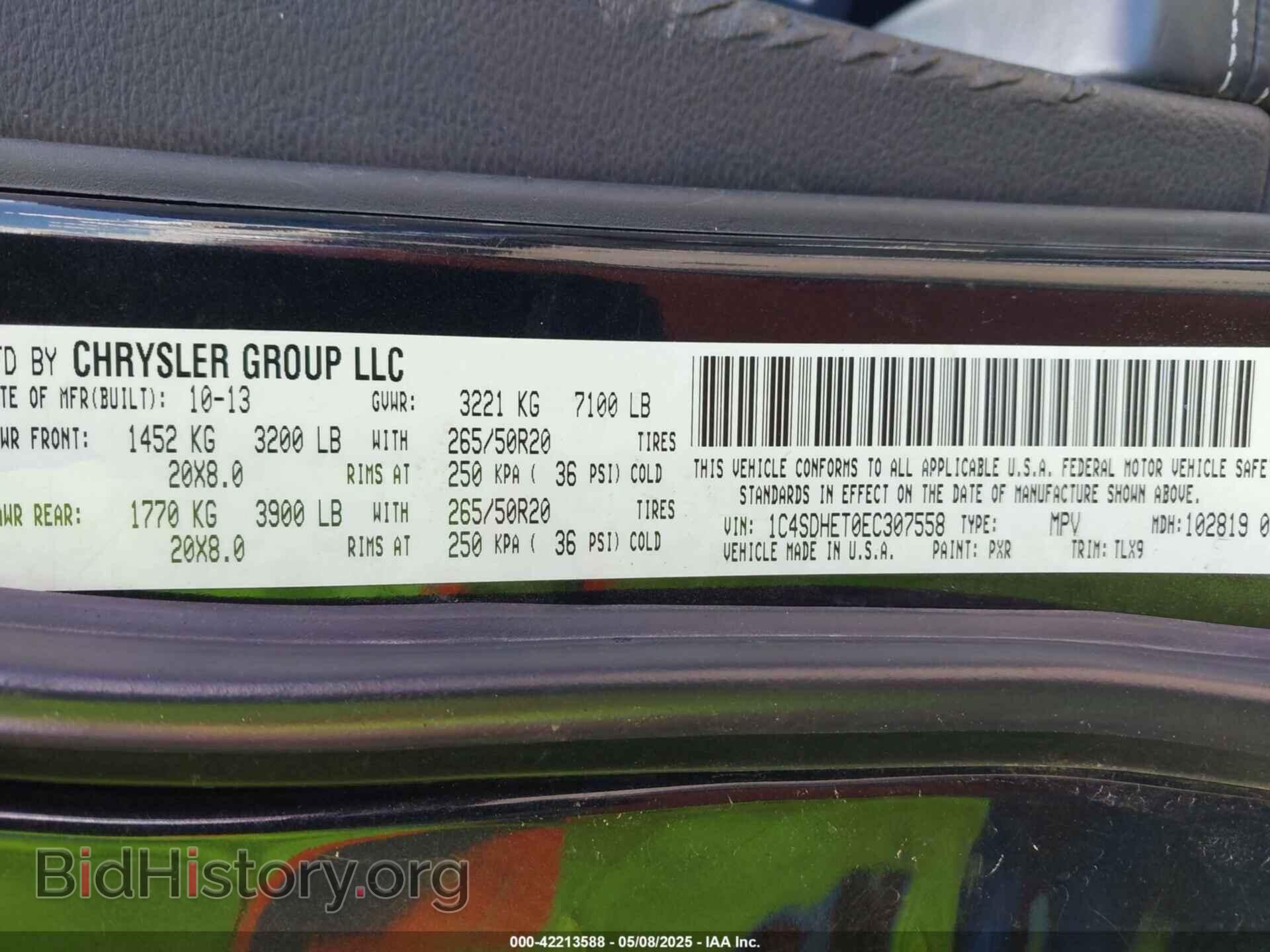 2014 DODGE DURANGO - VIN: 1C4SDHET0EC307558 - Photo 9