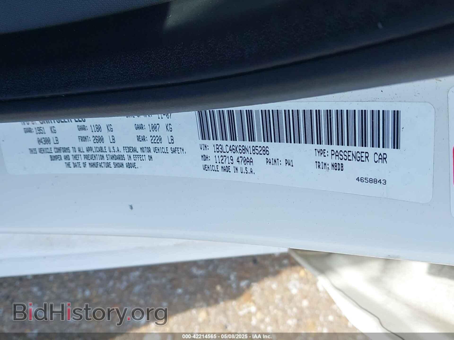 2008 DODGE AVENGER - VIN: 1B3LC46K68N185286 - Фото 9