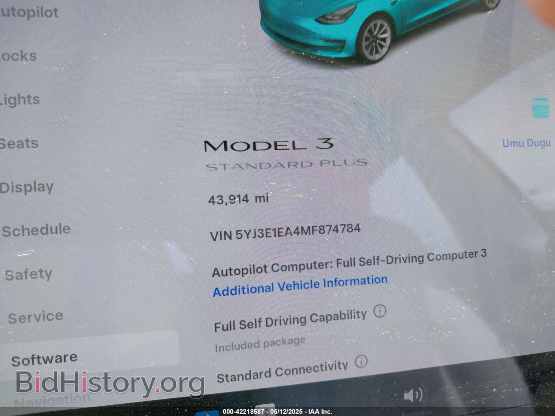 2021 TESLA MODEL 3 - VIN: 5YJ3E1EA4MF874784 - Фото 7