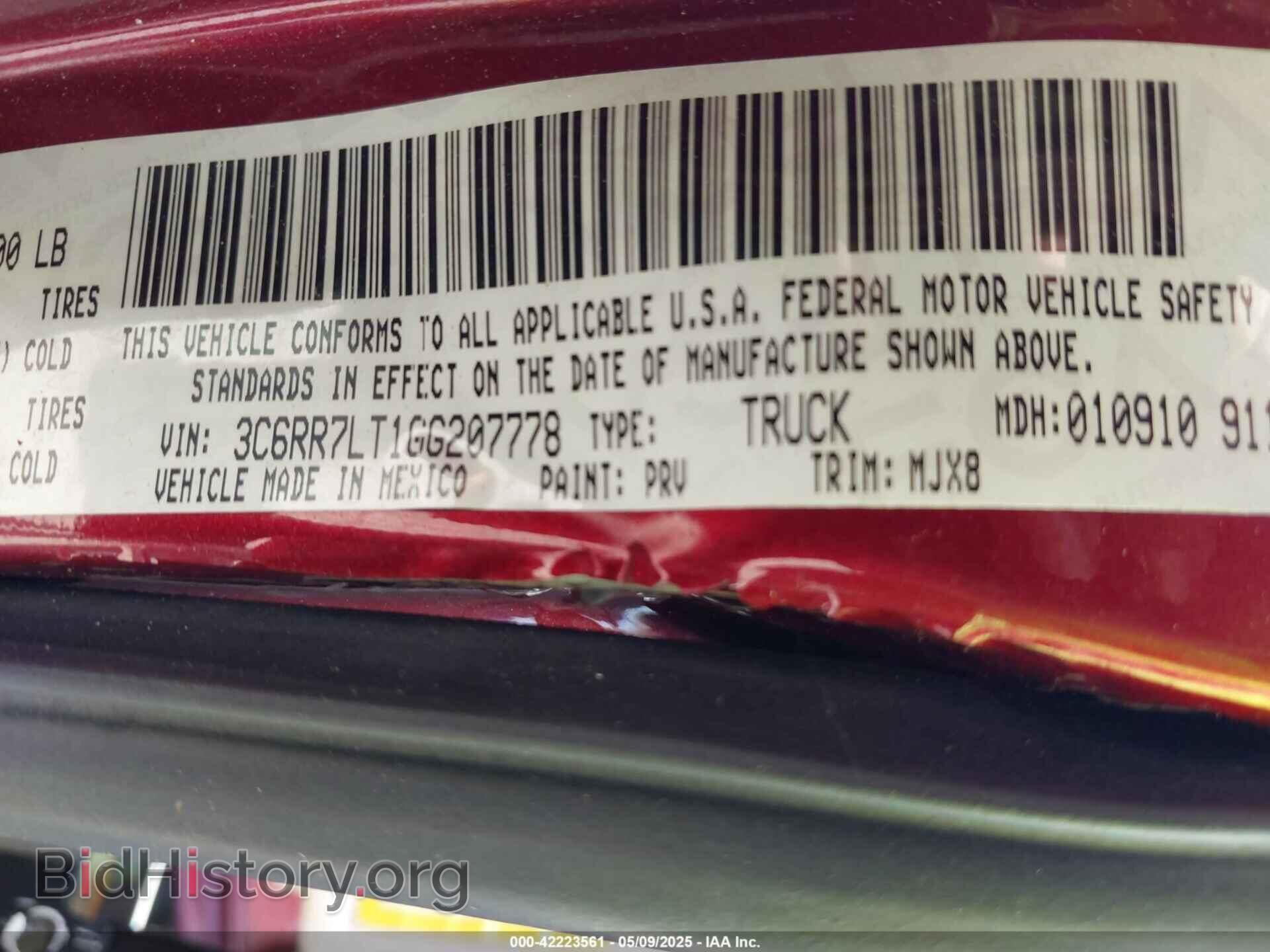 2016 RAM 1500 - VIN: 3C6RR7LT1GG207778 - Фото 9