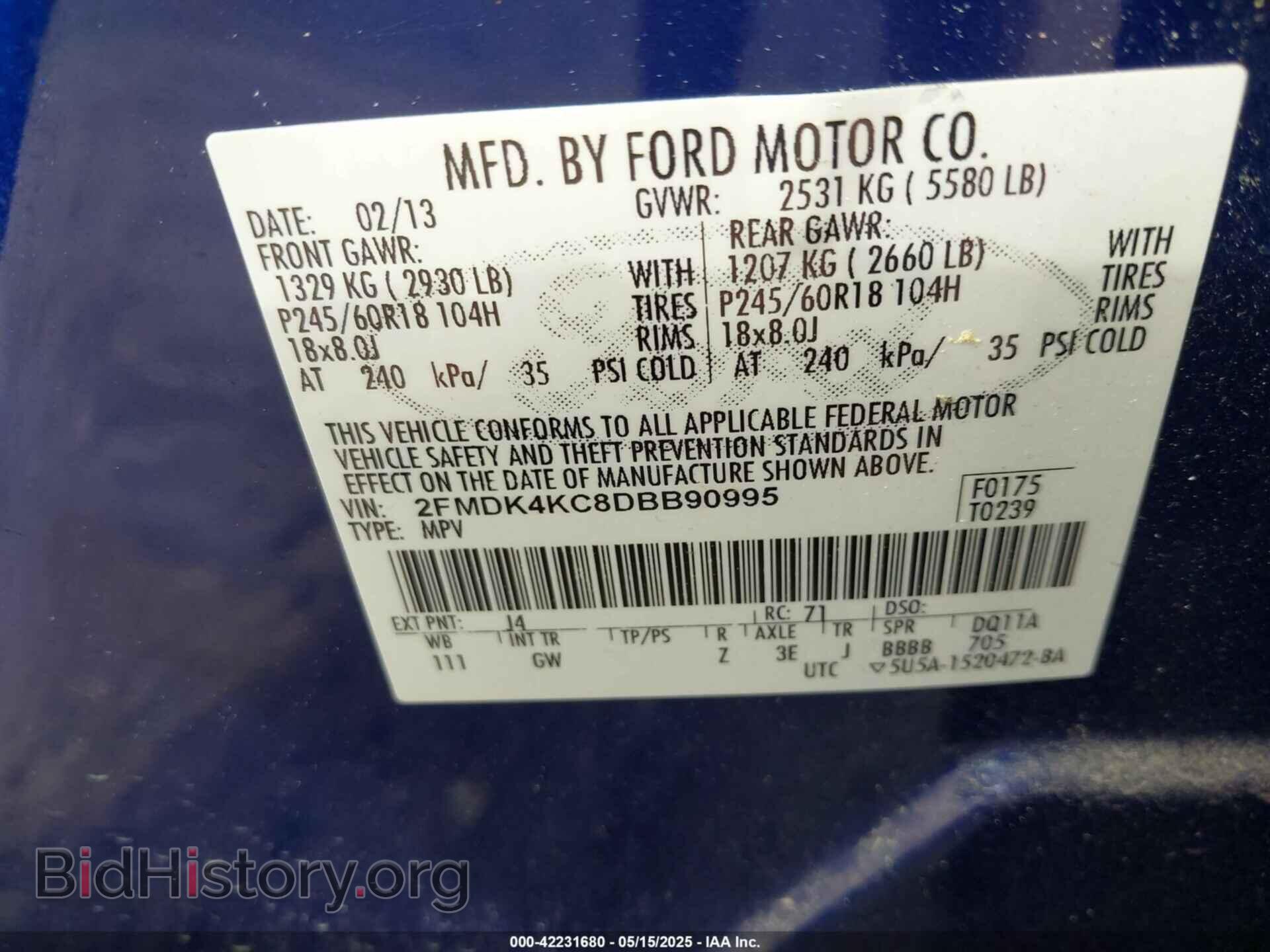 2013 FORD EDGE - VIN: 2FMDK4KC8DBB90995 - Photo 9
