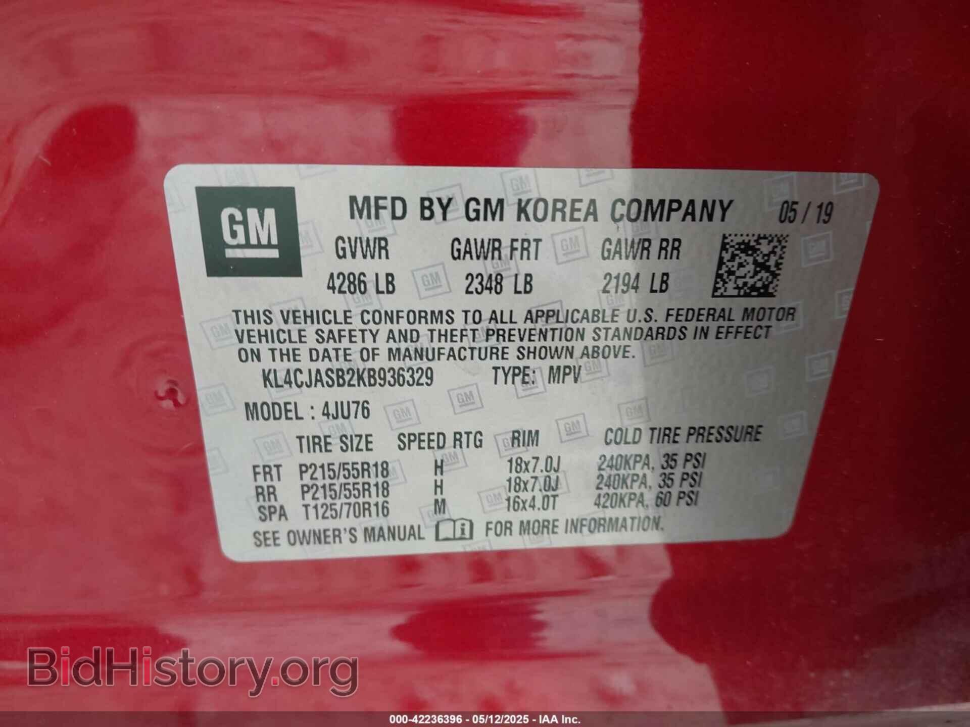2019 BUICK ENCORE - VIN: KL4CJASB2KB936329 - Photo 9