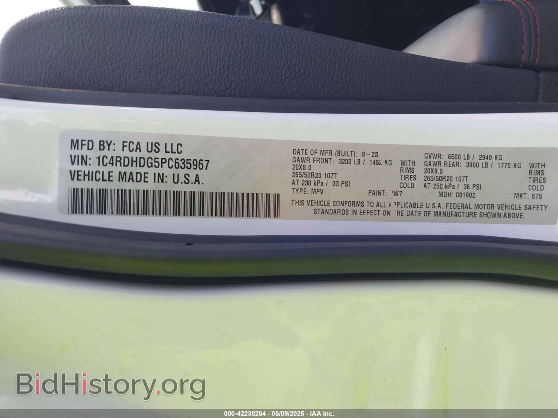 2023 DODGE DURANGO - VIN: 1C4RDHDG5PC635967 - Фото 9