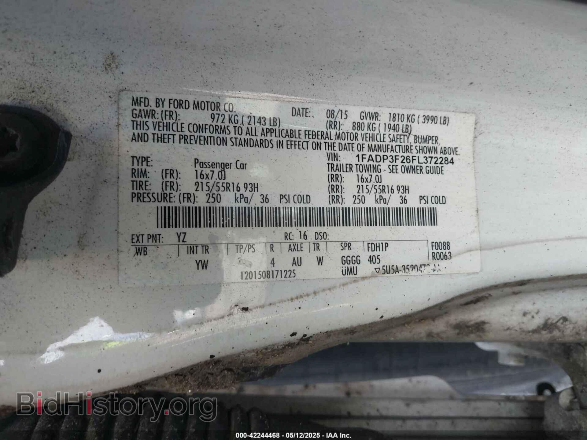 2015 FORD FOCUS - VIN: 1FADP3F26FL372284 - Фото 9