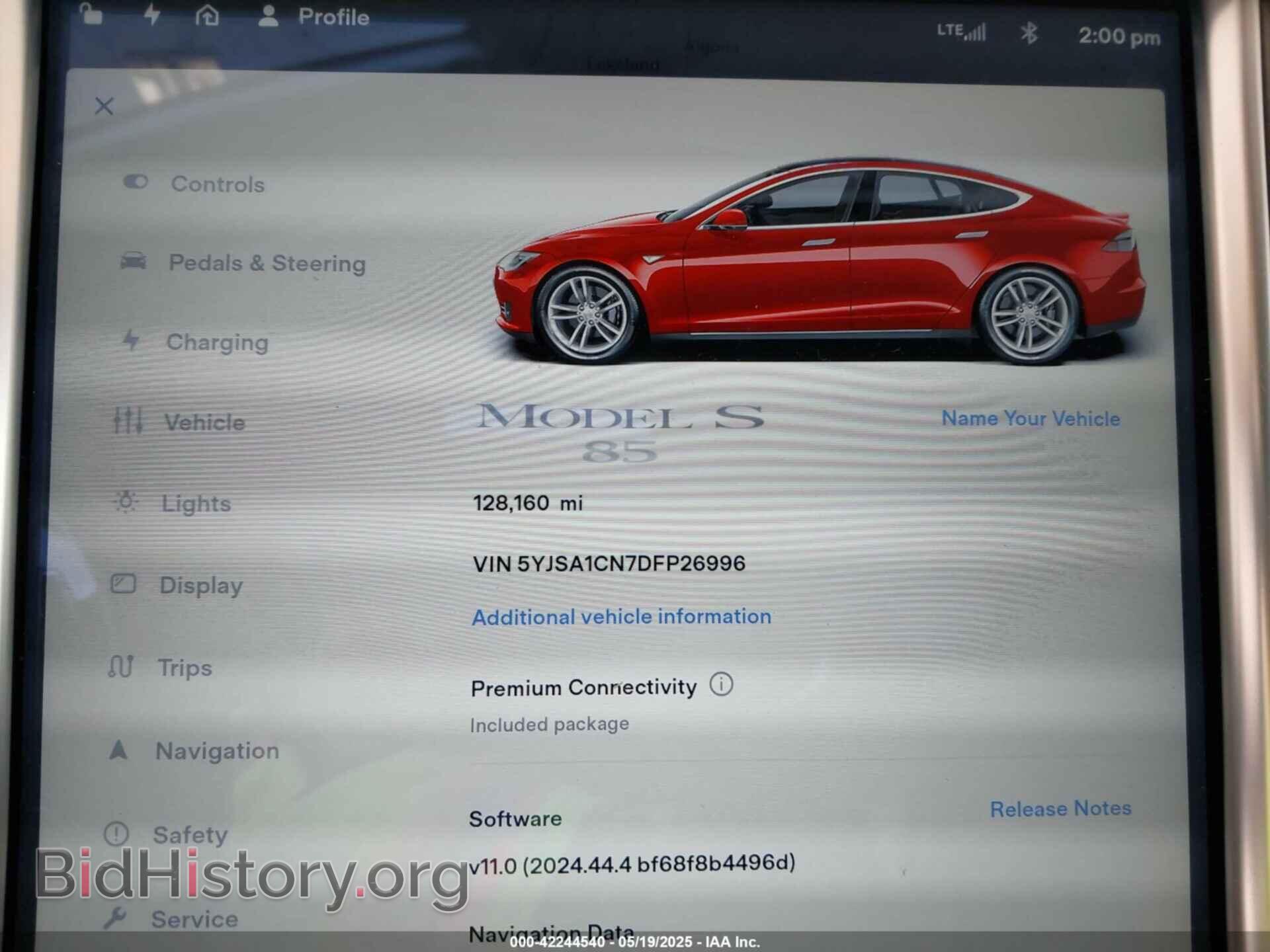 2013 TESLA MODEL S - VIN: 5YJSA1CN7DFP26996 - Фото 7