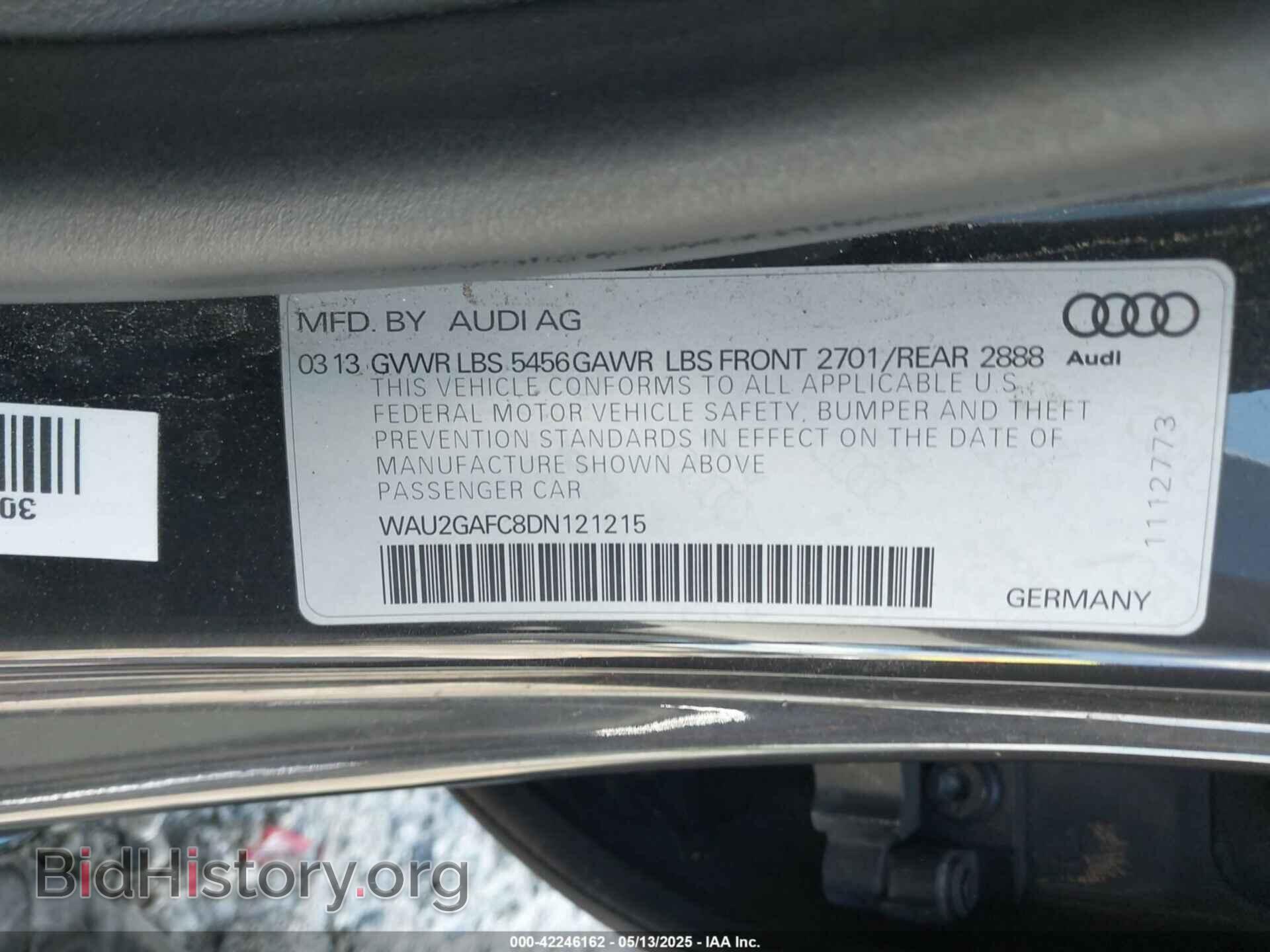 2013 AUDI A7 - VIN: WAU2GAFC8DN121215 - Фото 9
