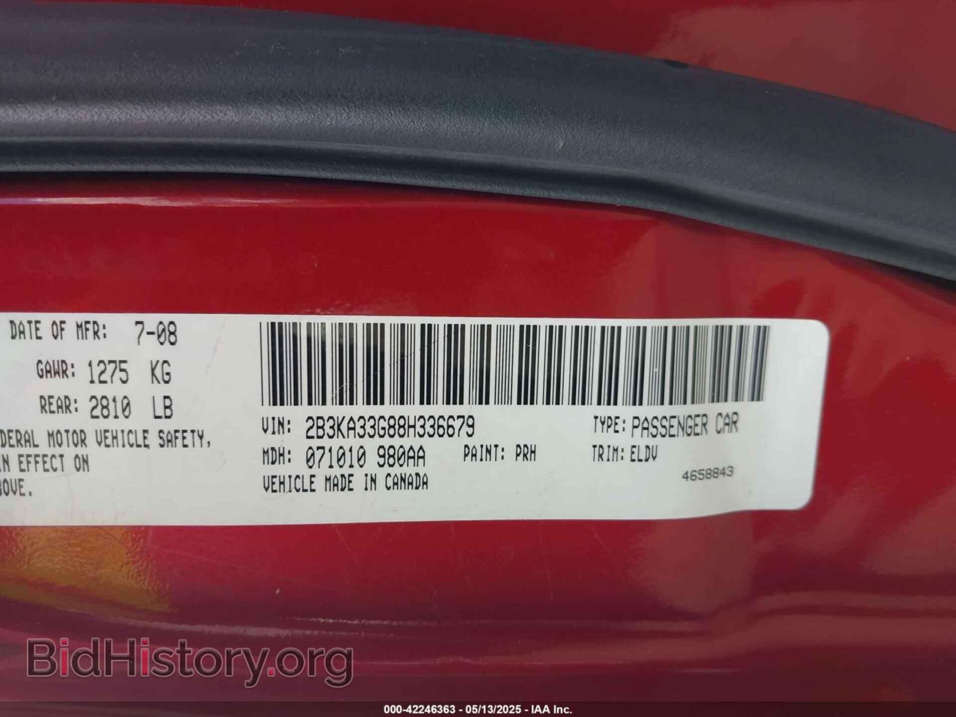 2008 DODGE CHARGER - VIN: 2B3KA33G88H336679 - Фото 9