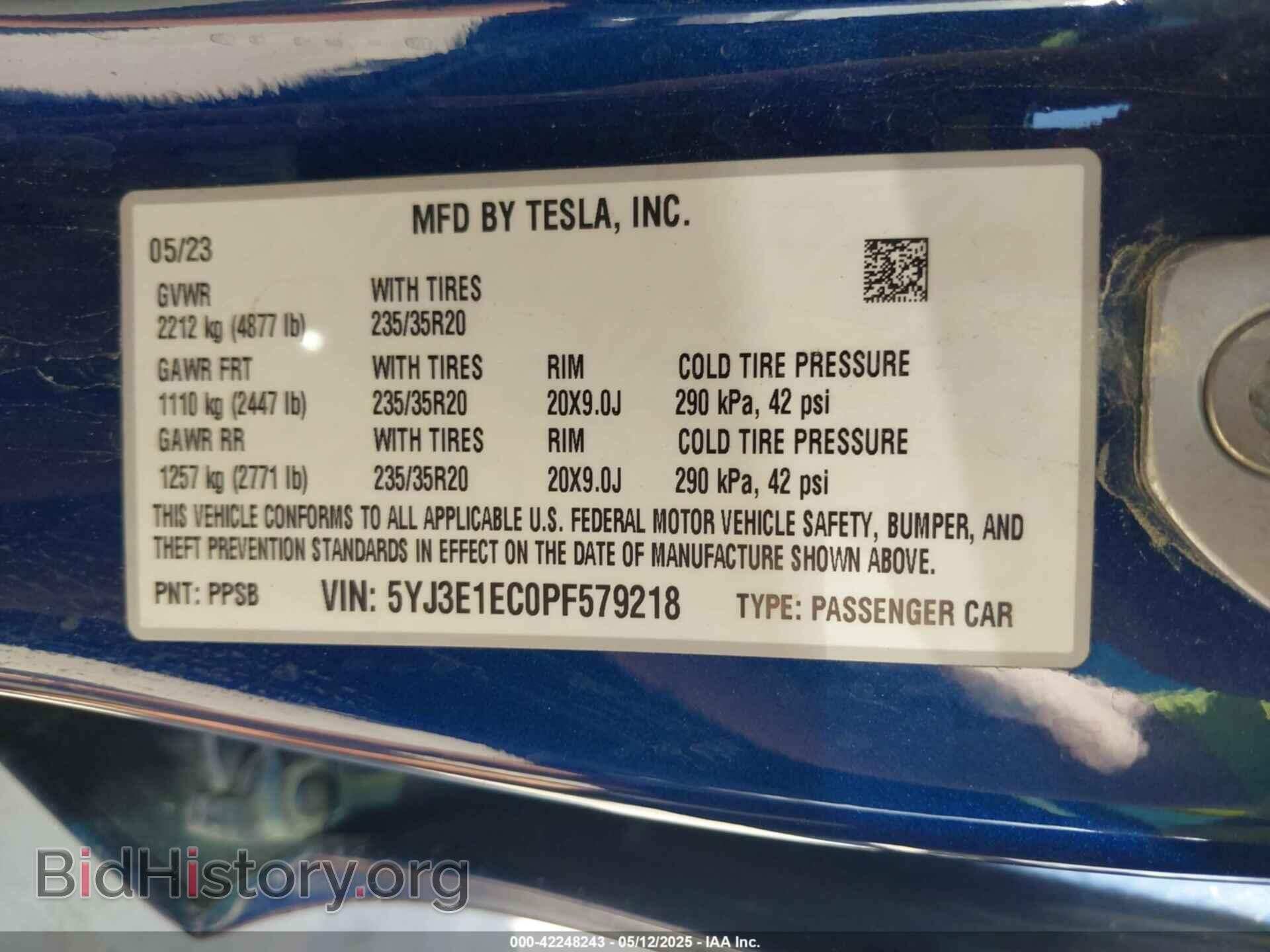 2023 TESLA MODEL 3 - VIN: 5YJ3E1EC0PF579218 - Фото 9