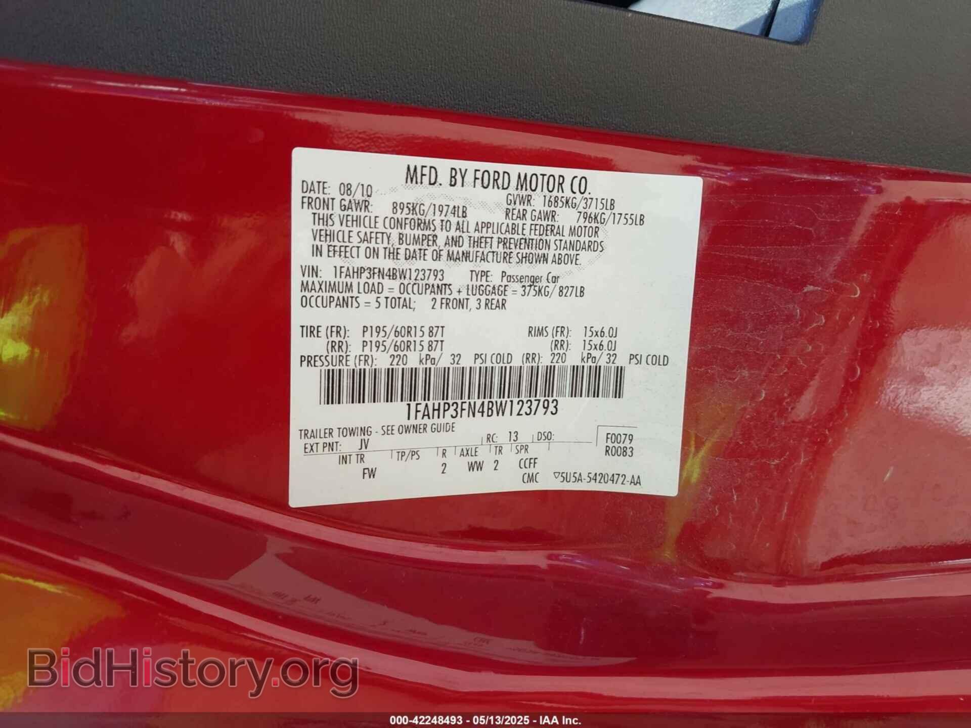 2011 FORD FOCUS - VIN: 1FAHP3FN4BW123793 - Photo 9