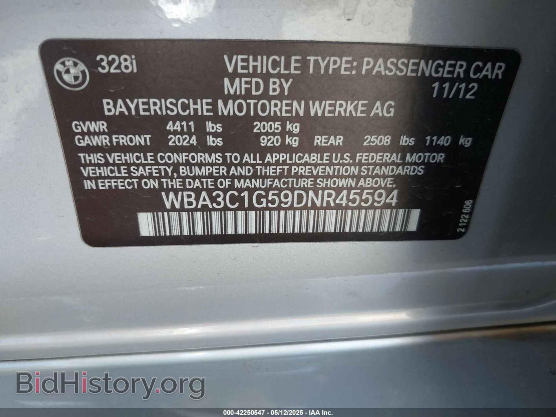 2013 BMW 328I - VIN: WBA3C1G59DNR45594 - Фото 9