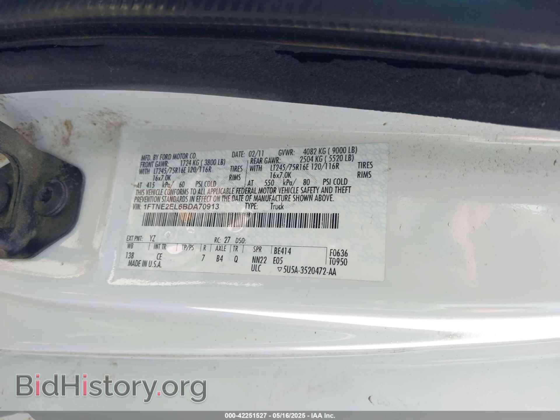 2011 FORD E-250 - VIN: 1FTNE2EL6BDA70913 - Photo 9