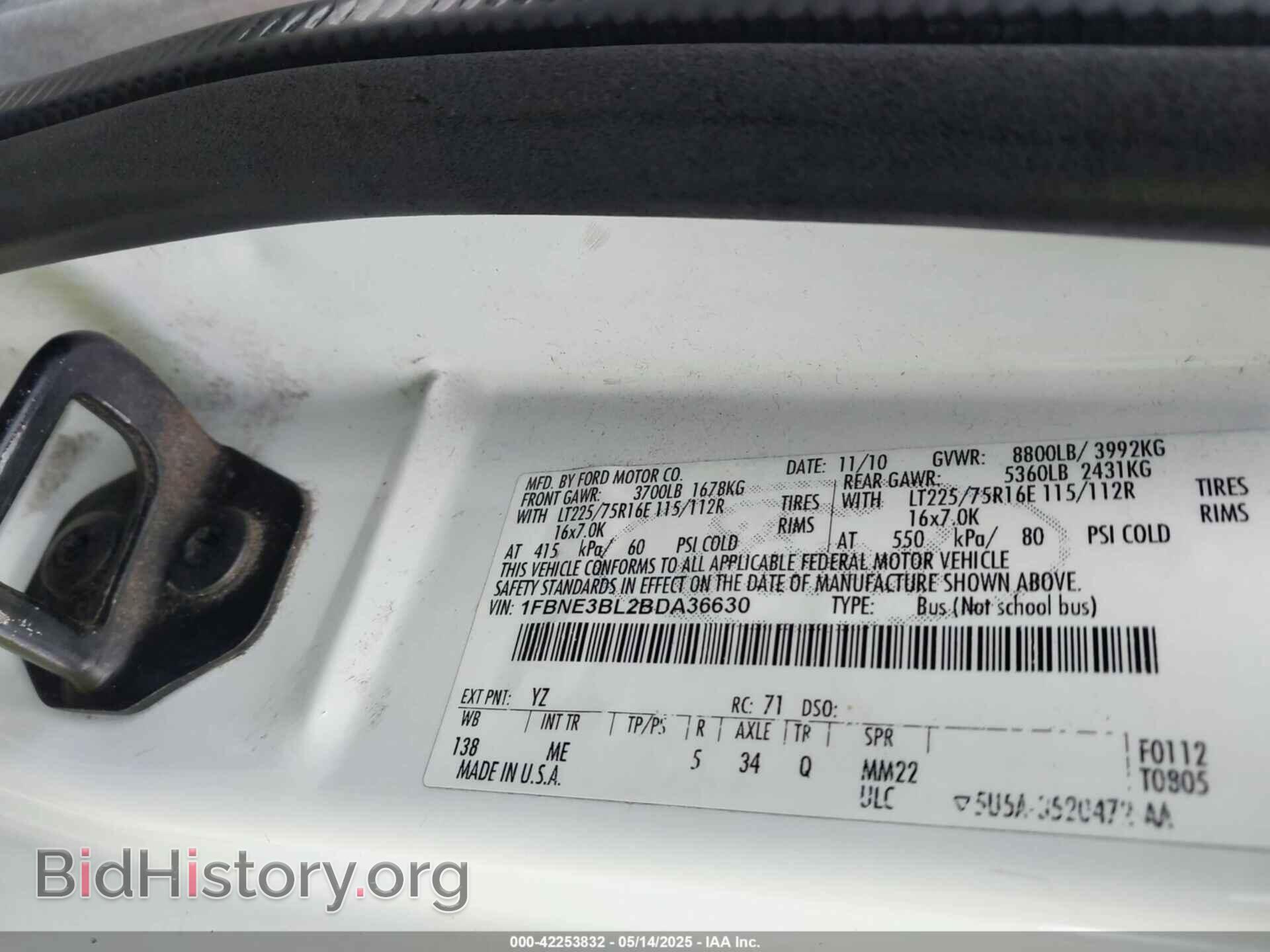 2011 FORD ECONOLINE - VIN: 1FBNE3BL2BDA36630 - Photo 9