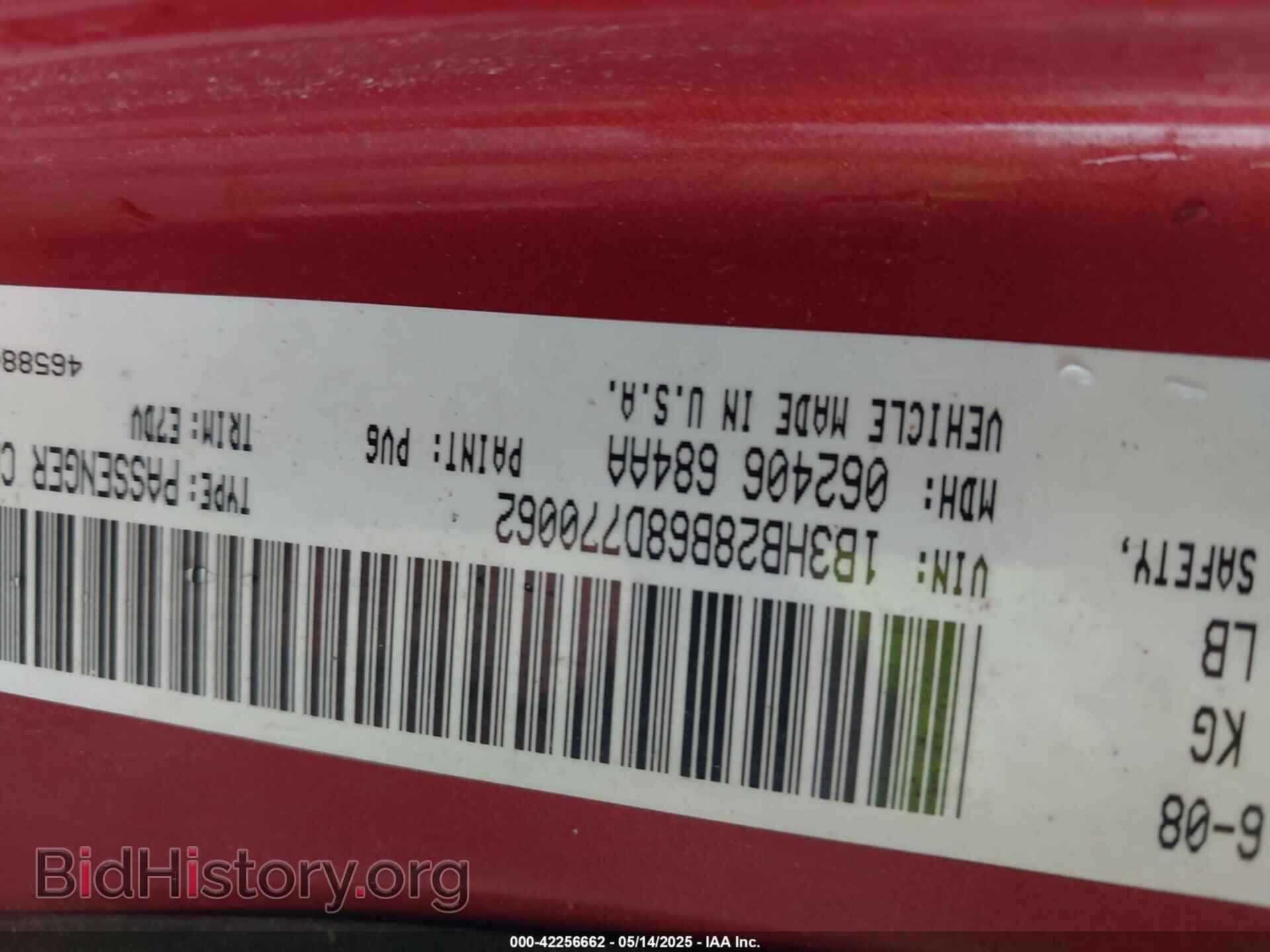 2008 DODGE CALIBER - VIN: 1B3HB28B68D770062 - Фото 9