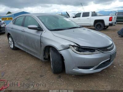 2015 Chrysler 200 Limited, серебристый — VIN 1C3CCCAB9FN504472, IAAI