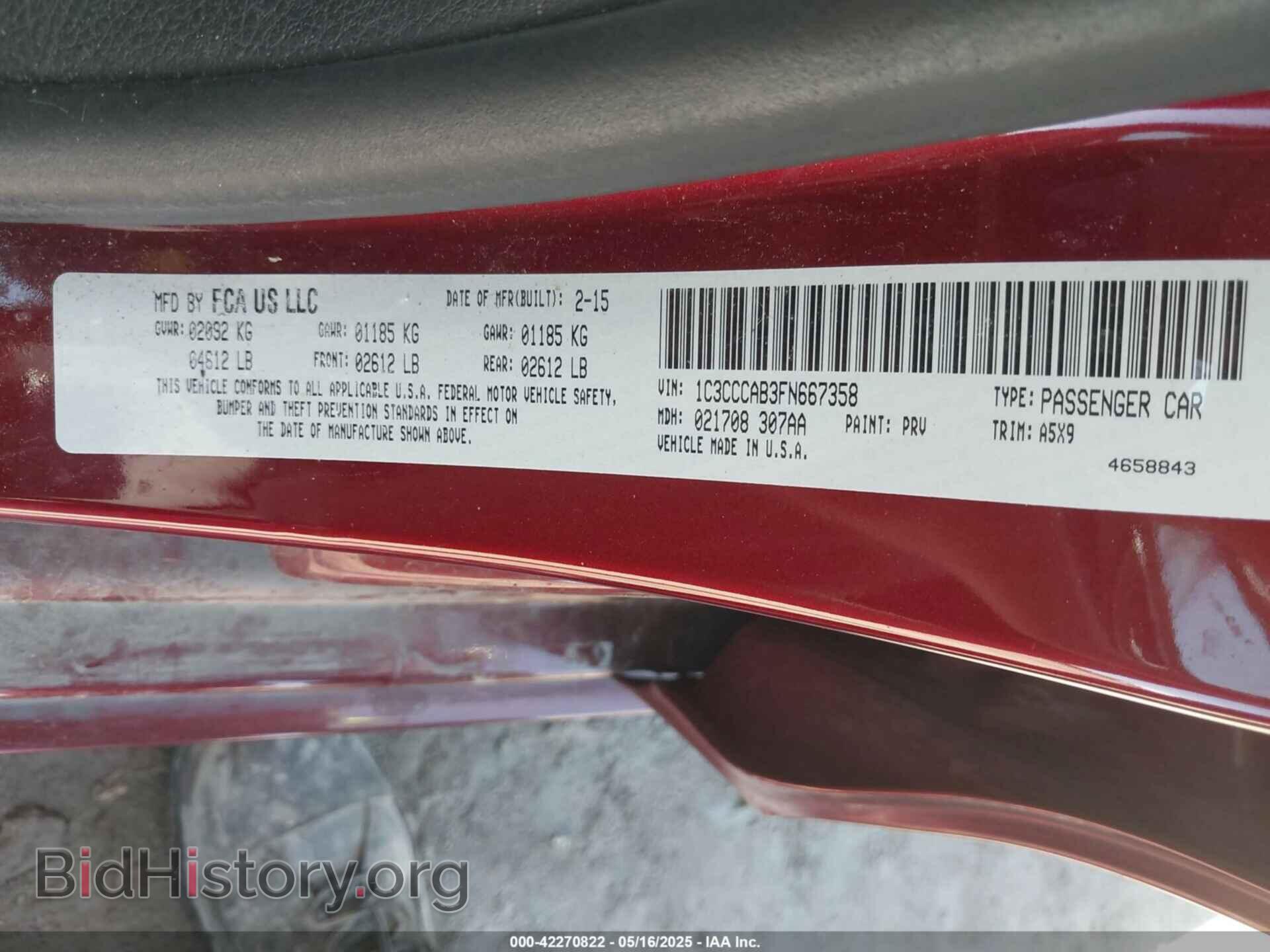 2015 CHRYSLER 200 - VIN: 1C3CCCAB3FN667358 - Photo 9