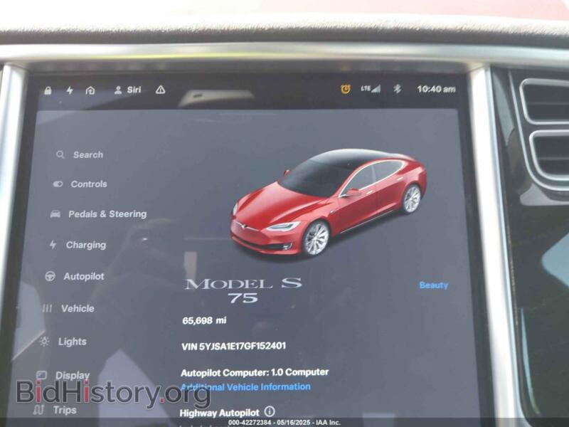 2016 Tesla MODEL S (VIN 5YJSA1E17GF152401) — фото 7 из 19