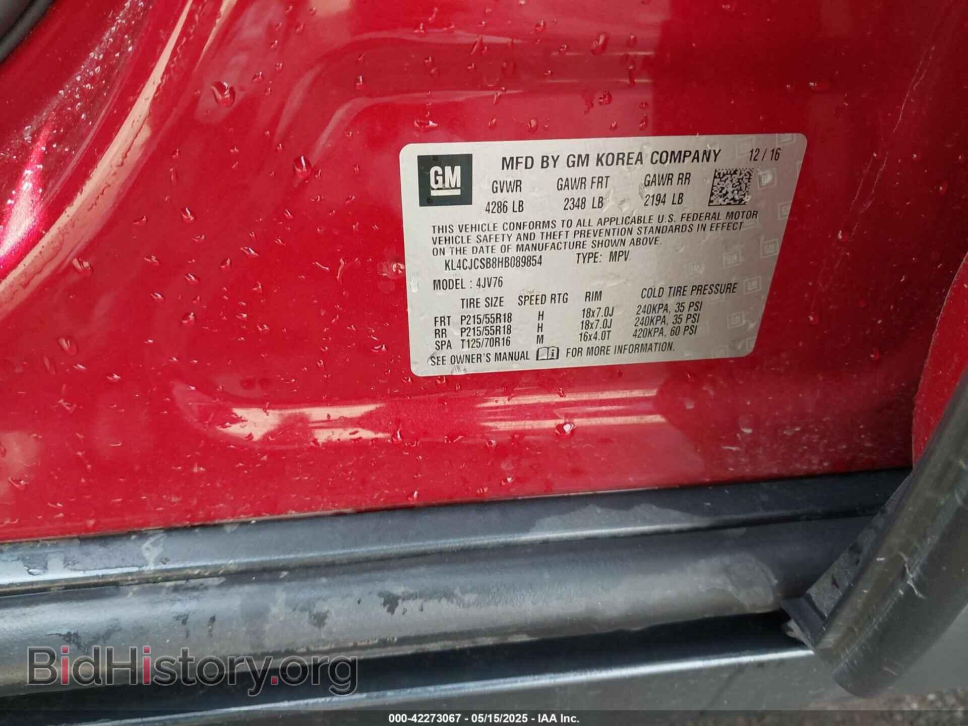 2017 BUICK ENCORE - VIN: KL4CJCSB8HB089854 - Photo 9
