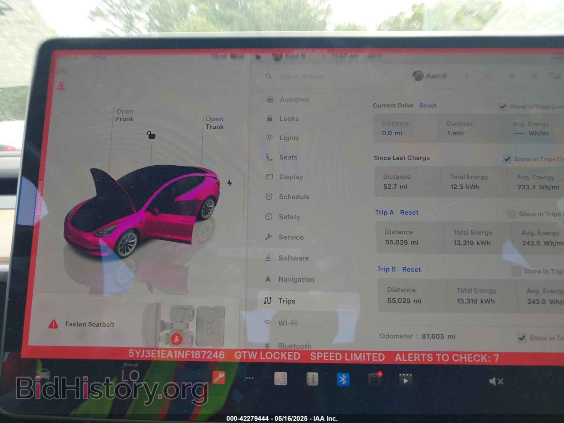 2022 TESLA MODEL 3 - VIN: 5YJ3E1EA1NF187246 - Фото 7