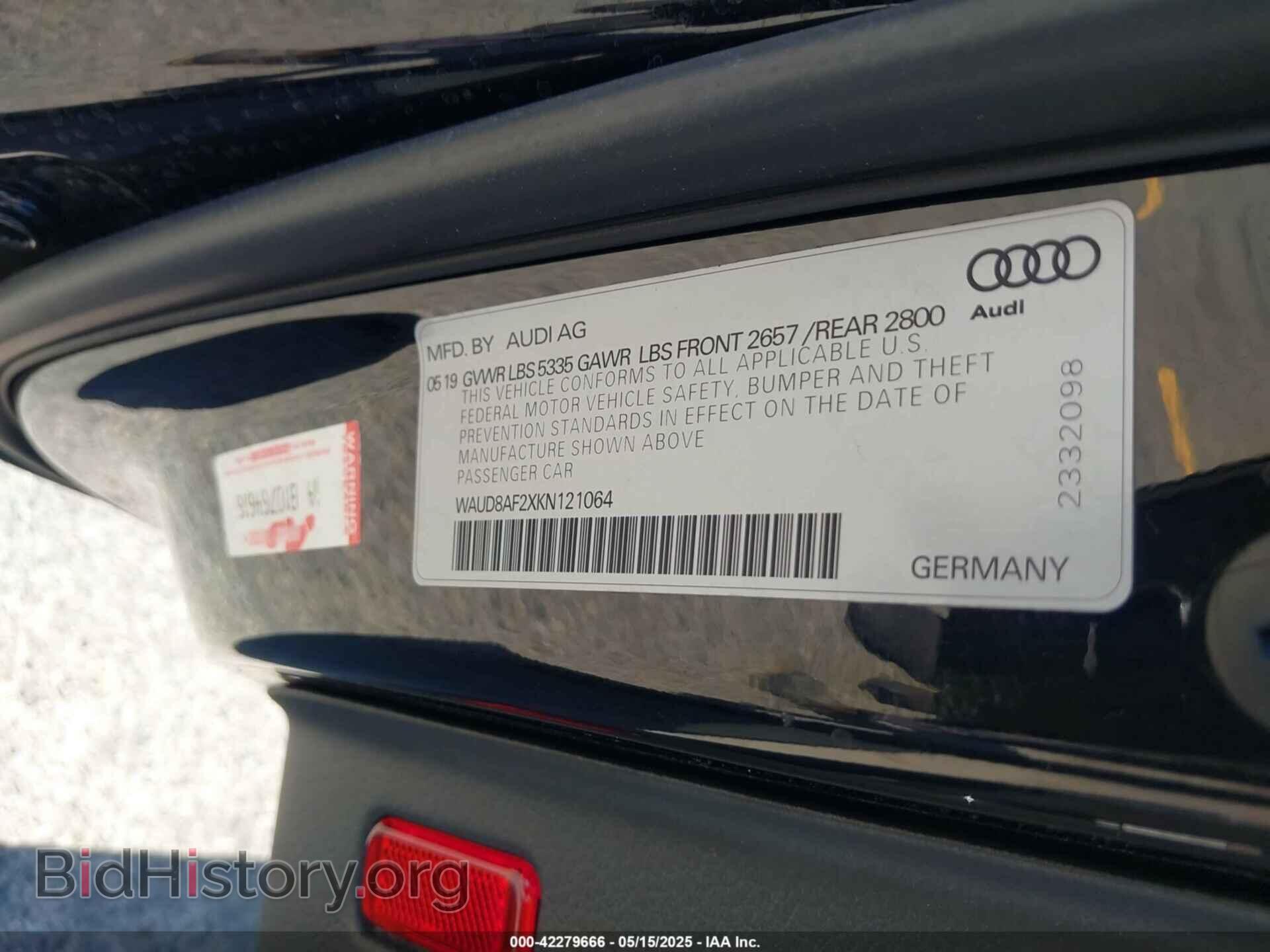 2019 AUDI A6 - VIN: WAUD8AF2XKN121064 - Photo 9