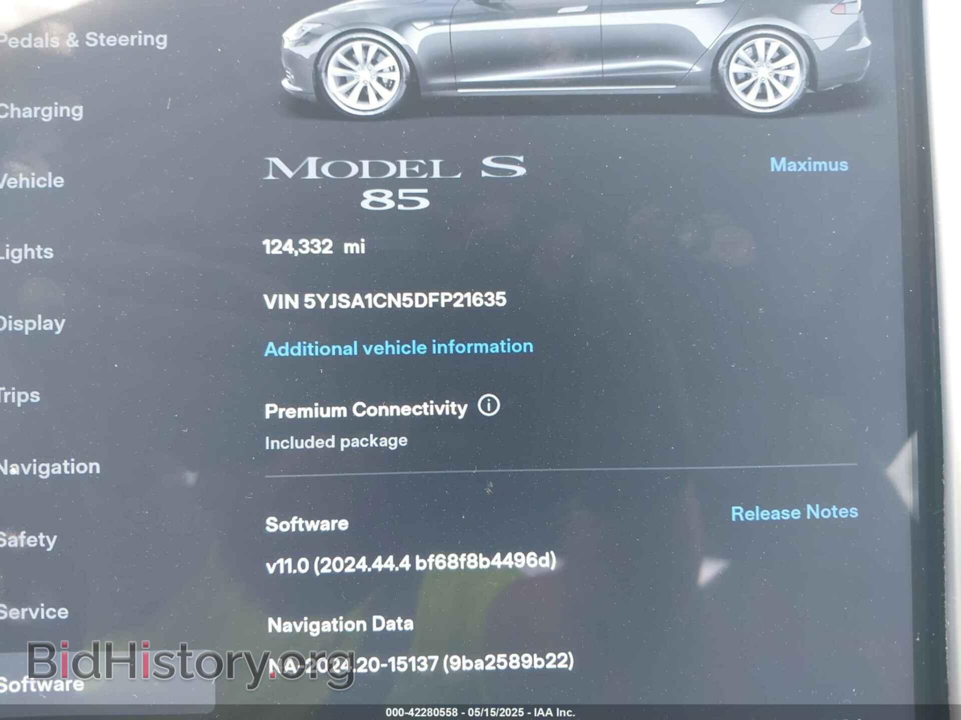 2013 TESLA MODEL S - VIN: 5YJSA1CN5DFP21635 - Photo 7