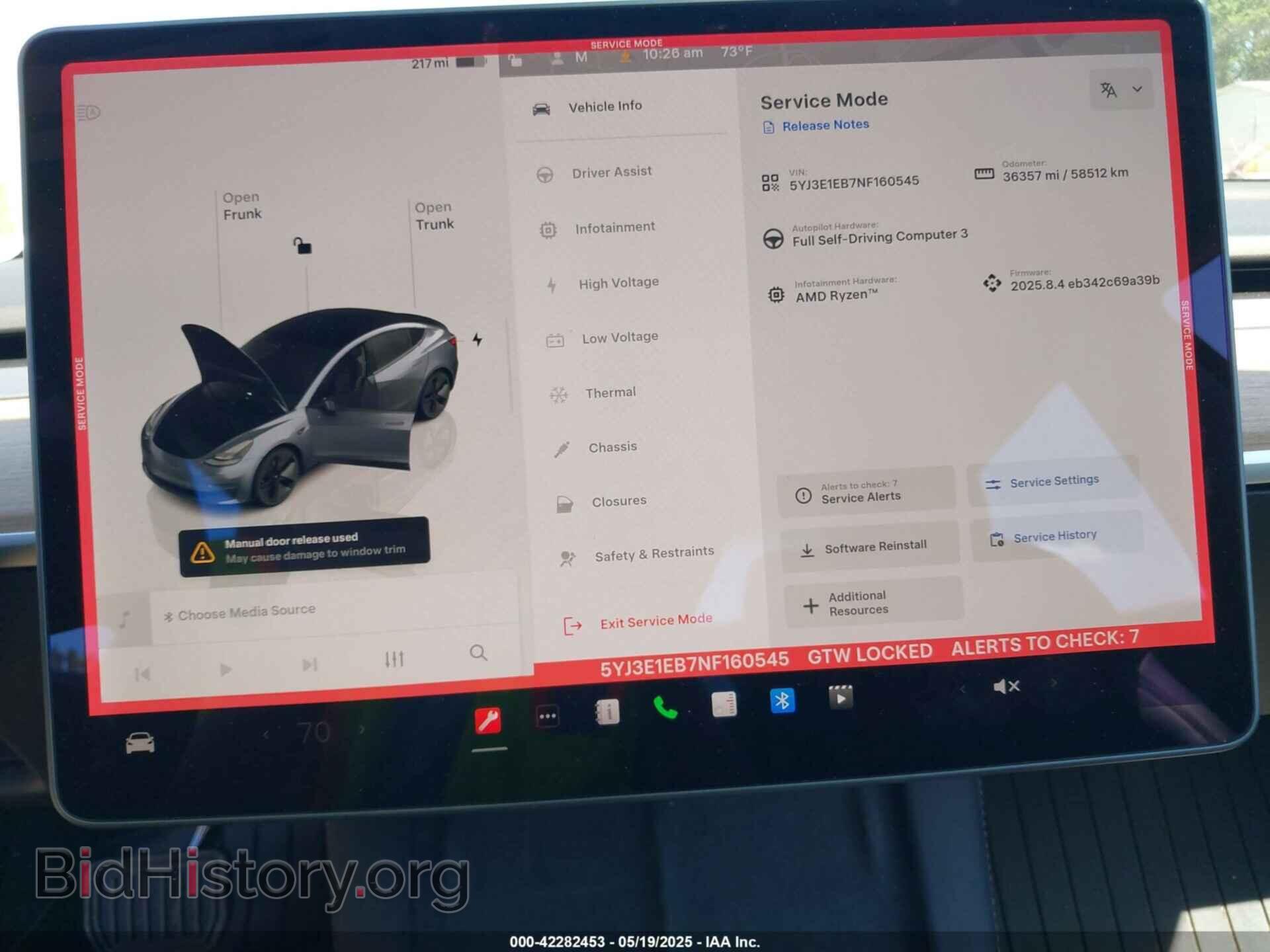 2022 TESLA MODEL 3 - VIN: 5YJ3E1EB7NF160545 - Фото 7