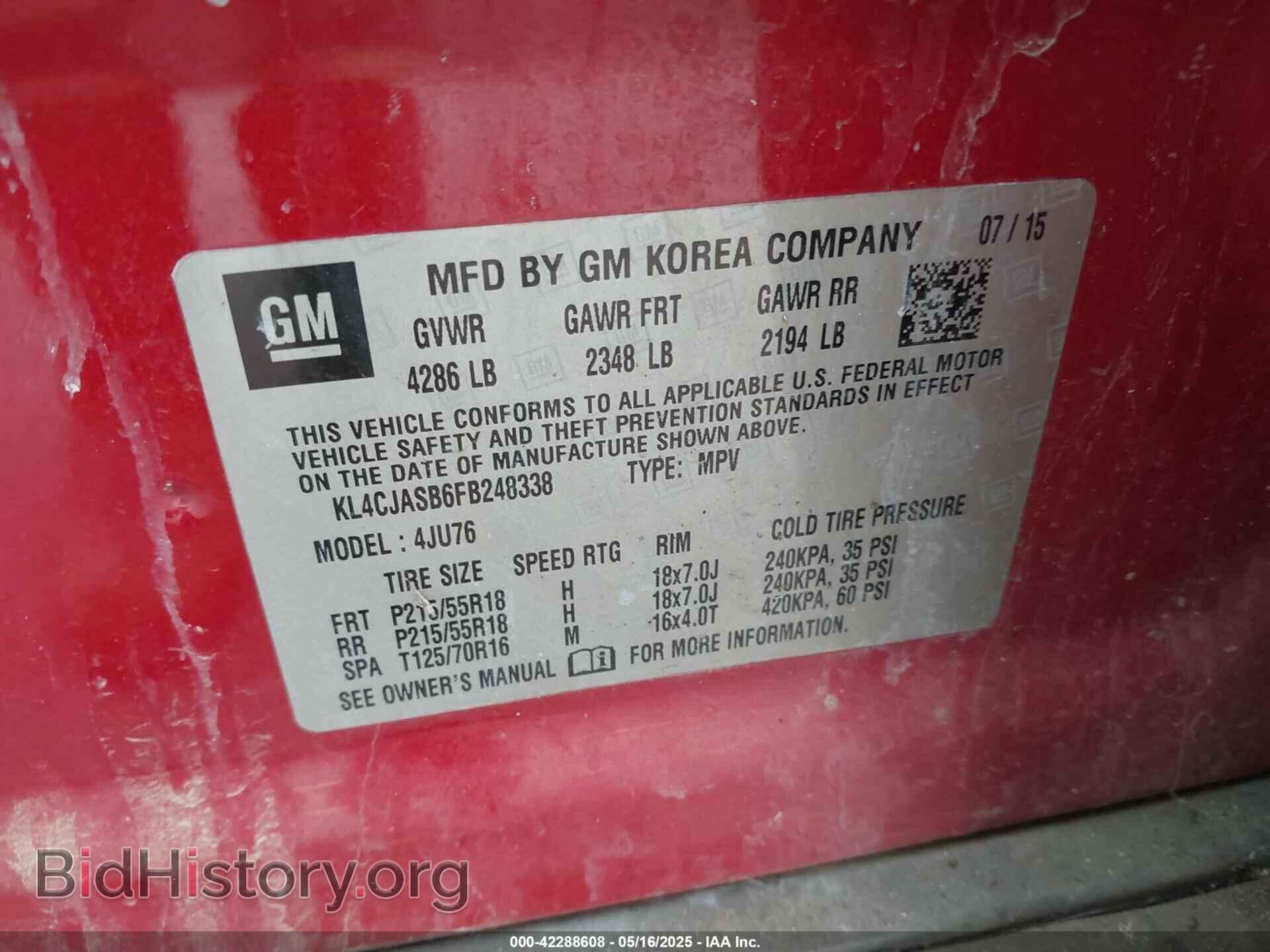 2015 BUICK ENCORE - VIN: KL4CJASB6FB248338 - Photo 9