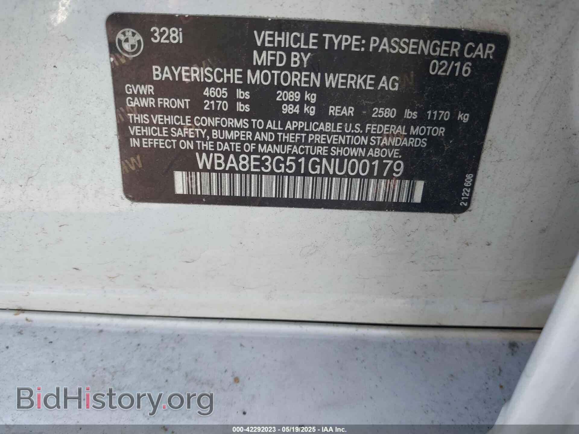 2016 BMW 328I - VIN: WBA8E3G51GNU00179 - Фото 9