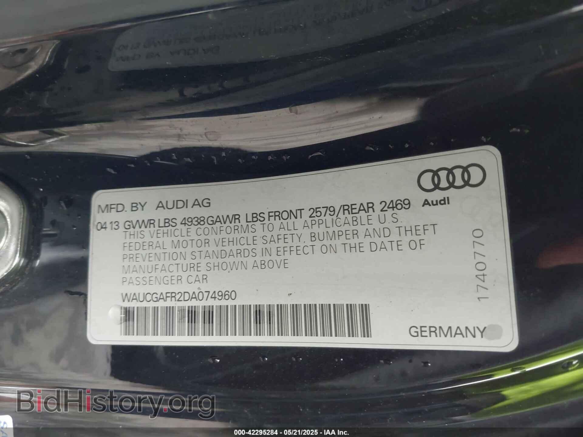 2013 AUDI S5 - VIN: WAUCGAFR2DA074960 - Photo 9