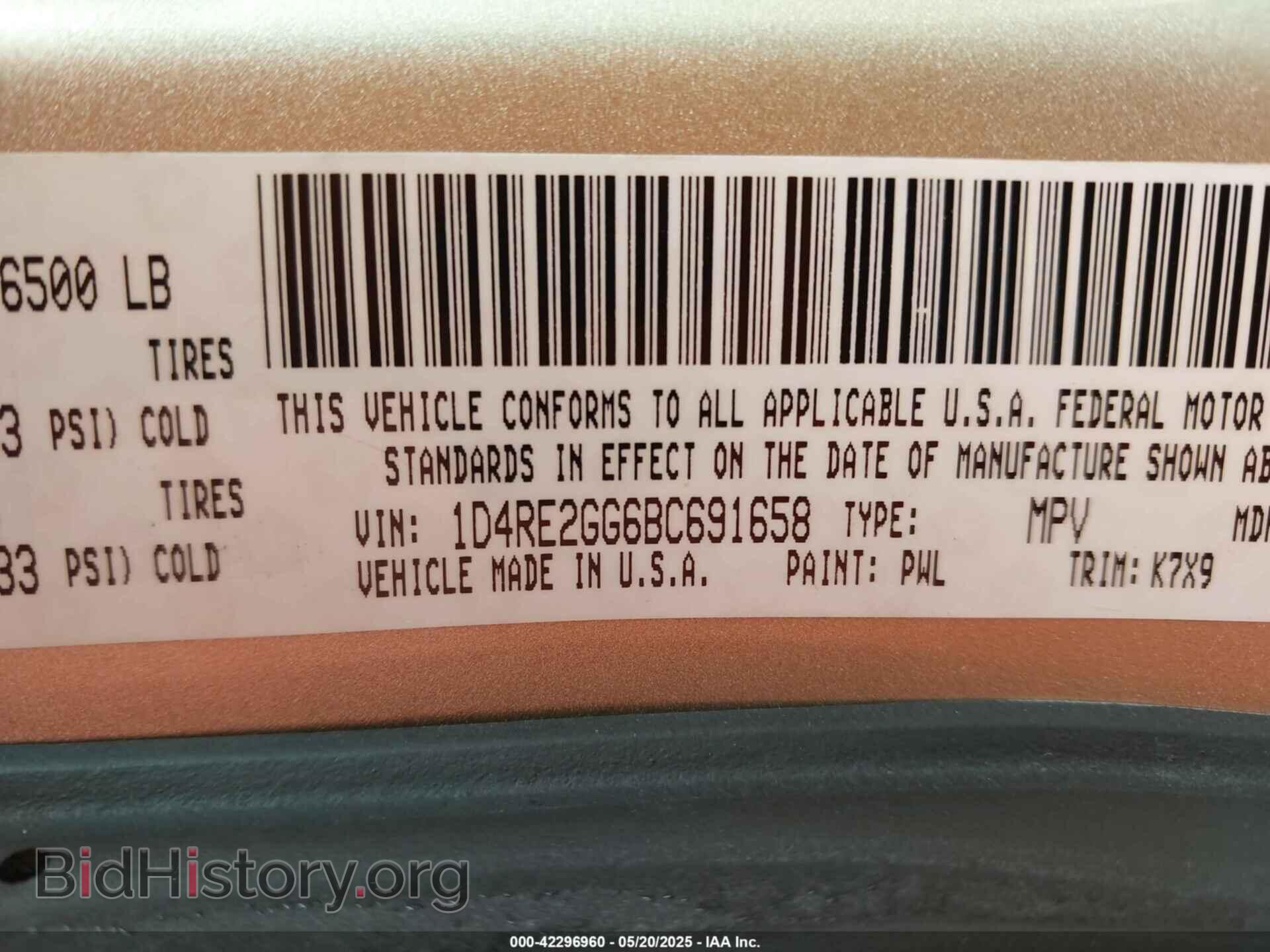 2011 DODGE DURANGO - VIN: 1D4RE2GG6BC691658 - Photo 9